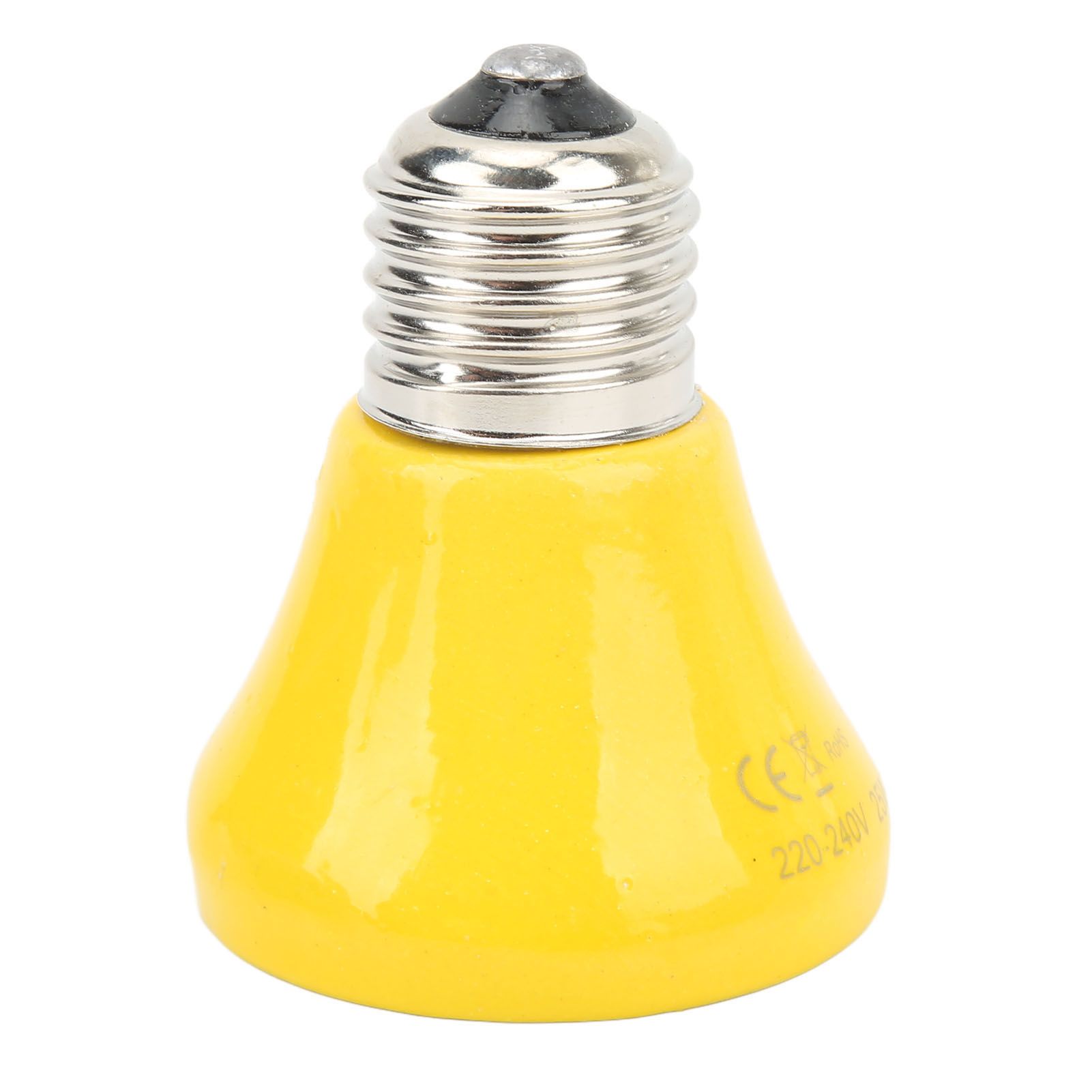 Ceramic Reptile Heat Lamp Bulb Mini Infrared Heat Ceramic Amphibian Heating Lamp for Lizards Reptiles 220V‑240V 25W Yellow - Image 2