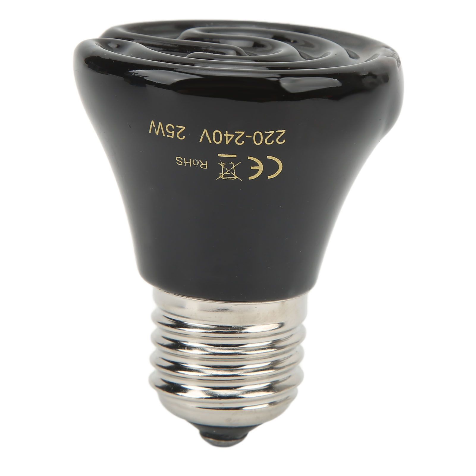 Ceramic Reptile Heat Lamp Bulb Mini Infrared Heat Ceramic Amphibian Heating Lamp for Lizards Reptiles 220V‑240V 25W Black - Image 4