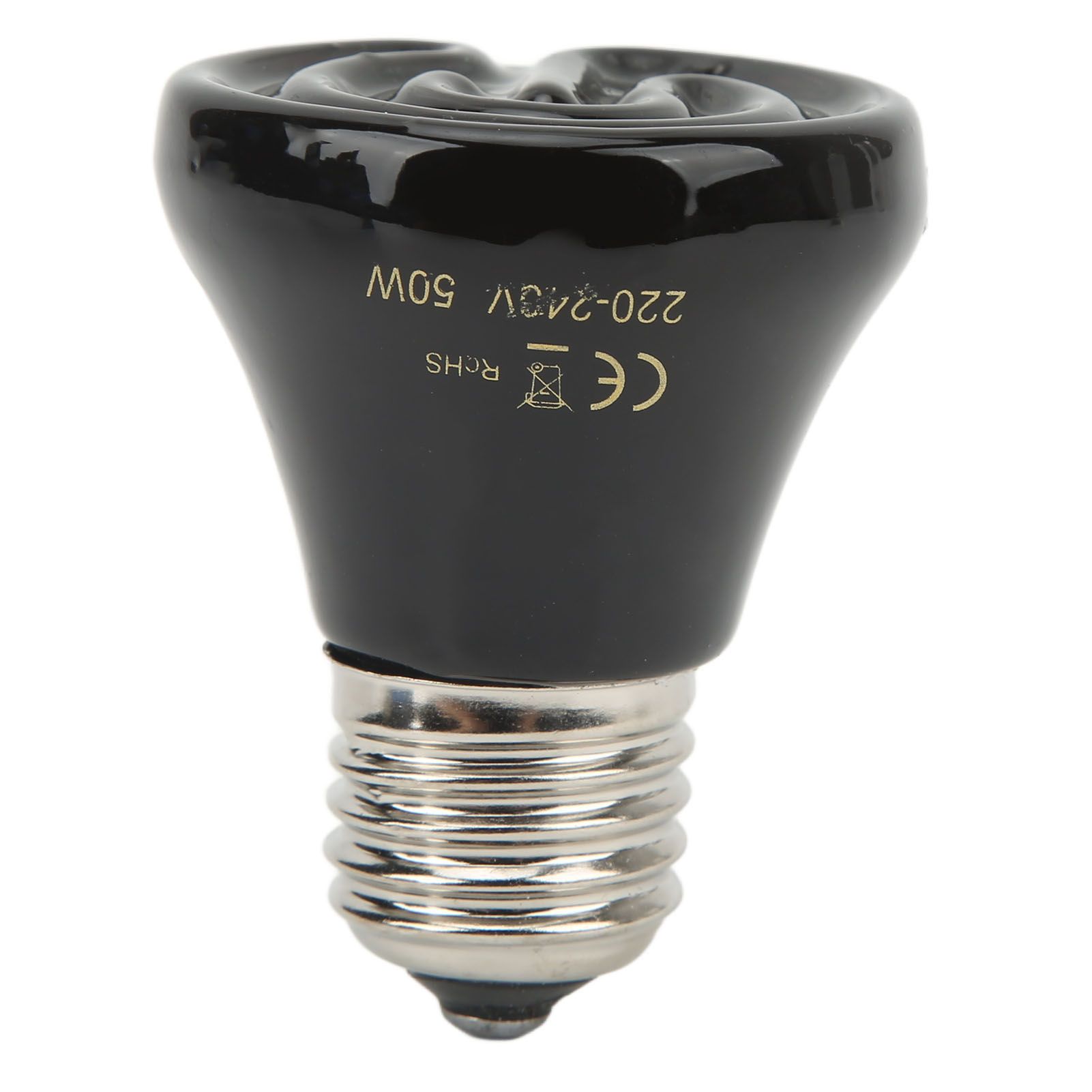 Ceramic Reptile Heat Lamp Bulb Mini Infrared Heat Ceramic Amphibian Heating Lamp for Lizards Reptiles 220V‑240V 50W Black - Image 4