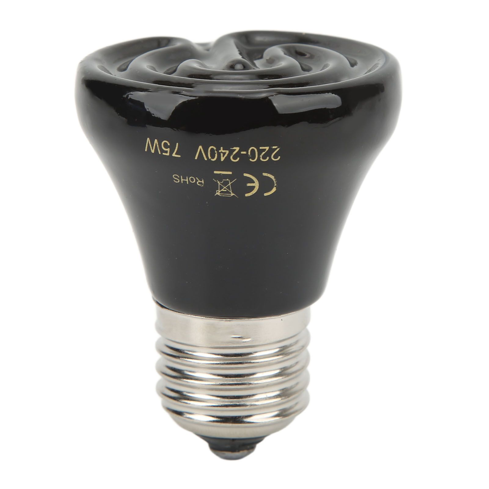 Ceramic Reptile Heat Lamp Bulb Mini Infrared Heat Ceramic Amphibian Heating Lamp for Lizards Reptiles 220V‑240V 75W Black - Image 4