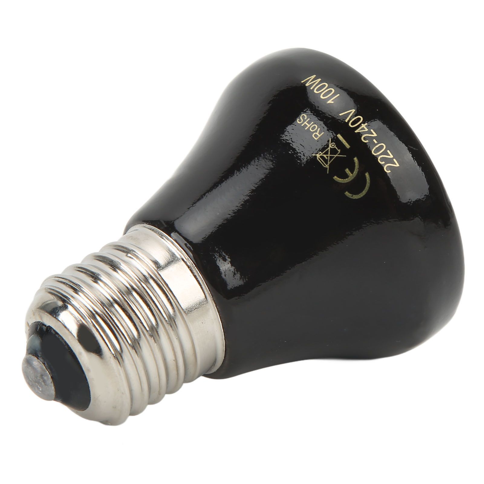 Ceramic Reptile Heat Lamp Bulb Mini Infrared Heat Ceramic Amphibian Heating Lamp for Lizards Reptiles 220V‑240V 100W Black - Image 3