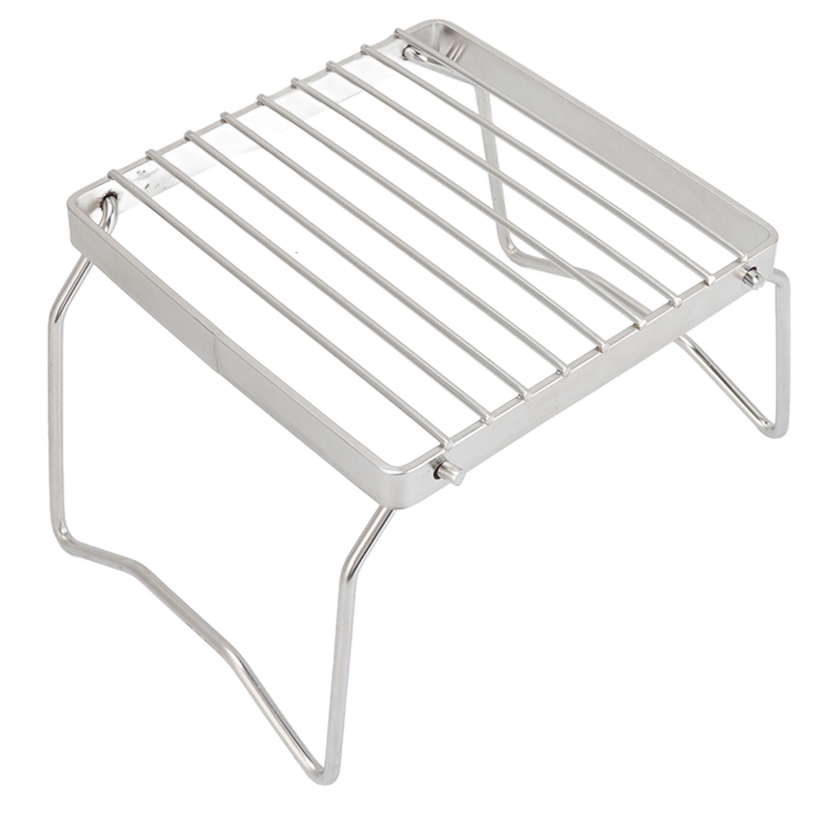 Folding Campfire Grill Stainless Steel Grid Shaped Camping Grill Grate Picnic QQB Grate for Outdoor - Image 2