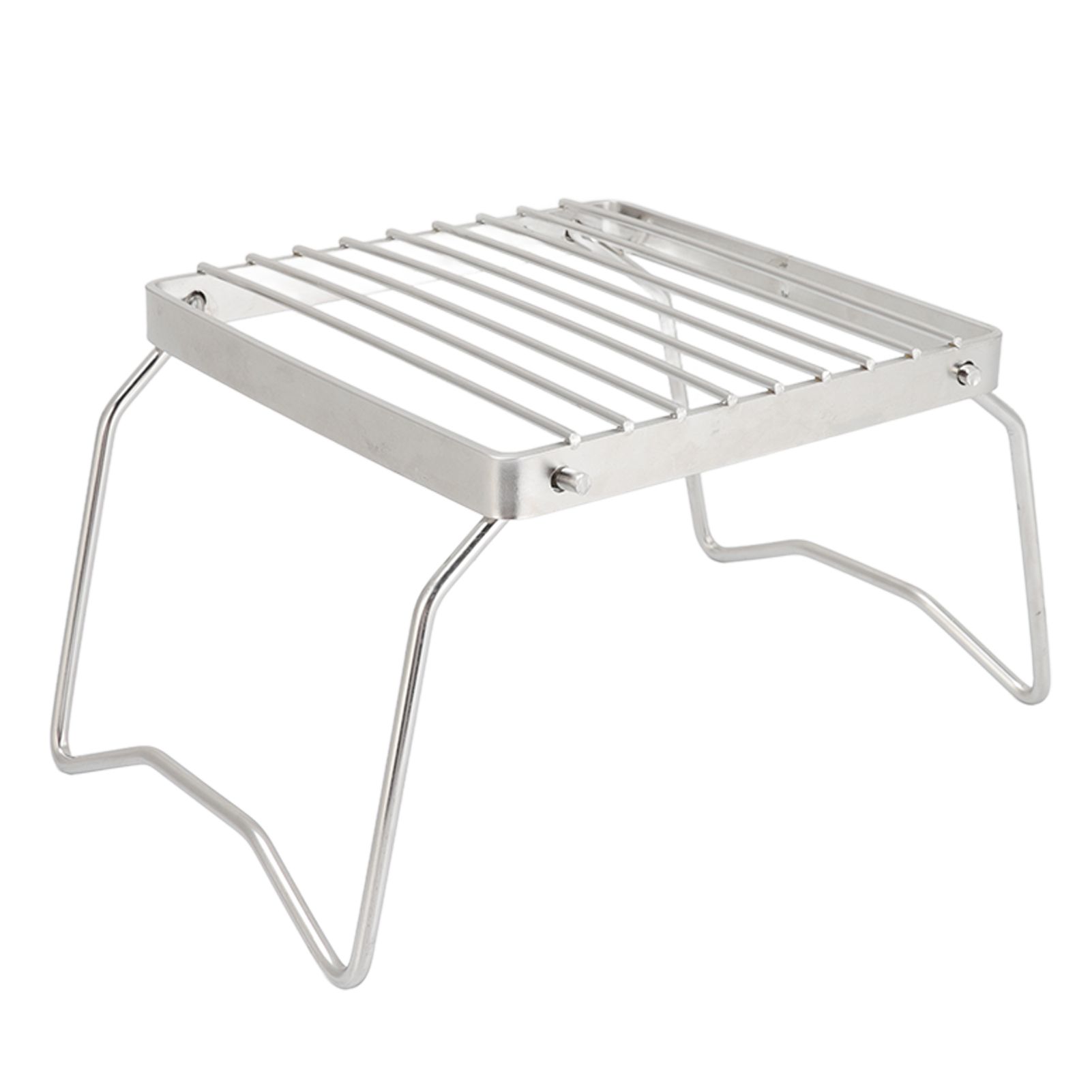 Folding Campfire Grill Stainless Steel Grid Shaped Camping Grill Grate Picnic QQB Grate for Outdoor - Image 3