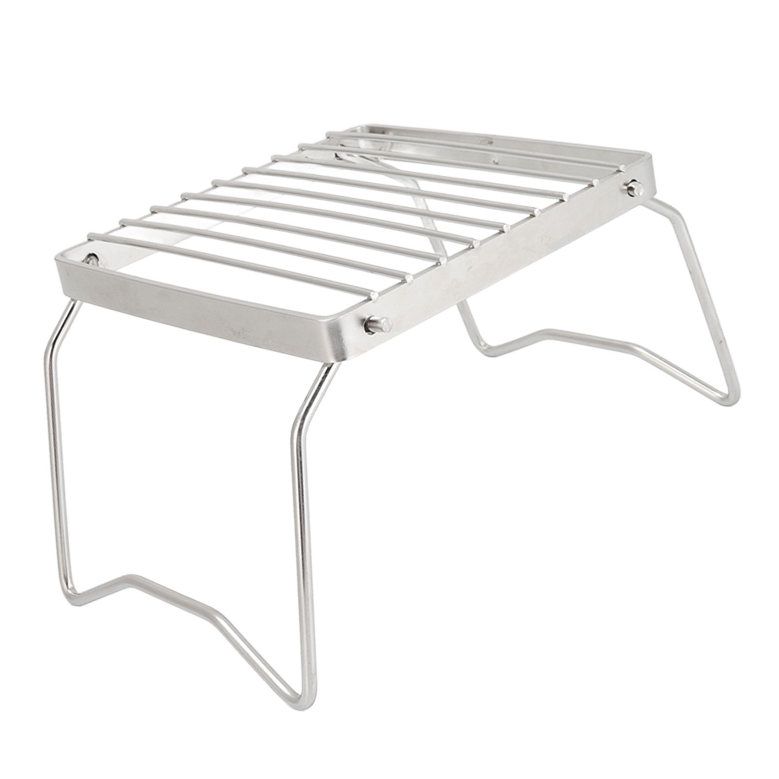 Folding Campfire Grill Stainless Steel Grid Shaped Camping Grill Grate Picnic QQB Grate for Outdoor - Image 4