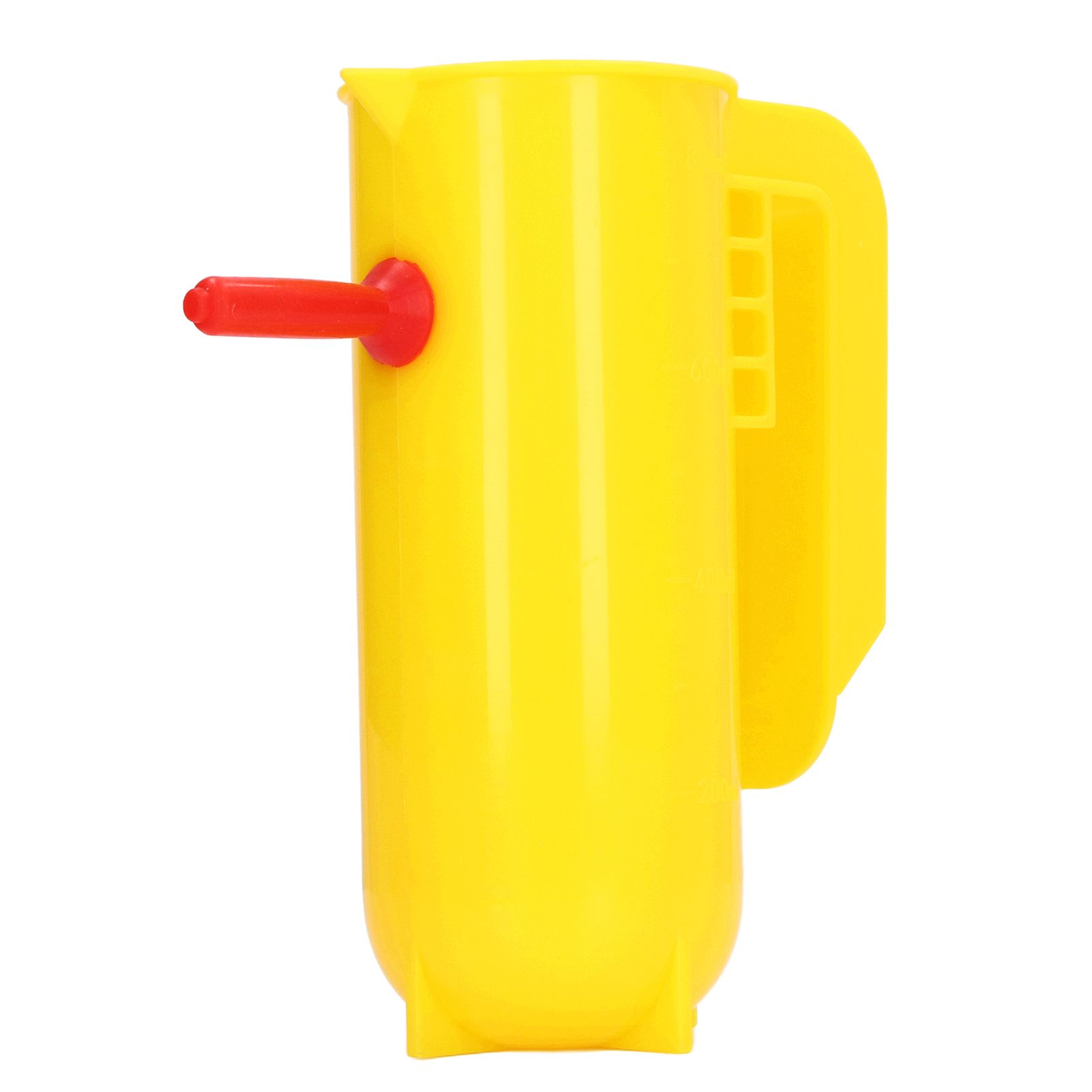 Lamb Milk Feeder Bottle 800ML Scale Accurate Quantitative Small Animal Calf Goat Pacifier Feeder Milk Bottle with Hand Grip Yellow - Image 3