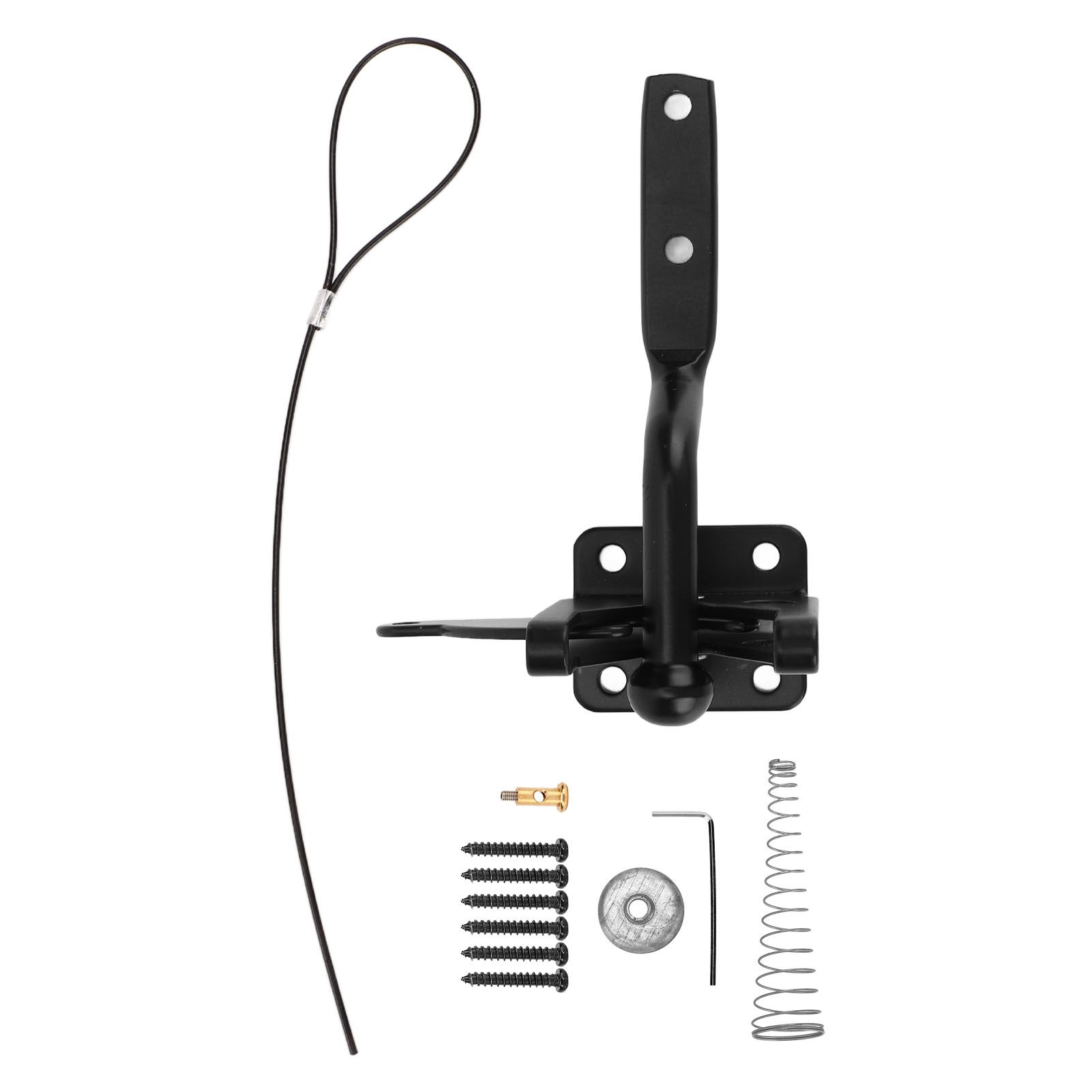Fence Latch Carbon Steel with Spring Gate Latch Safety Latch for Indoor Window Doors Pet Fences - Image 2