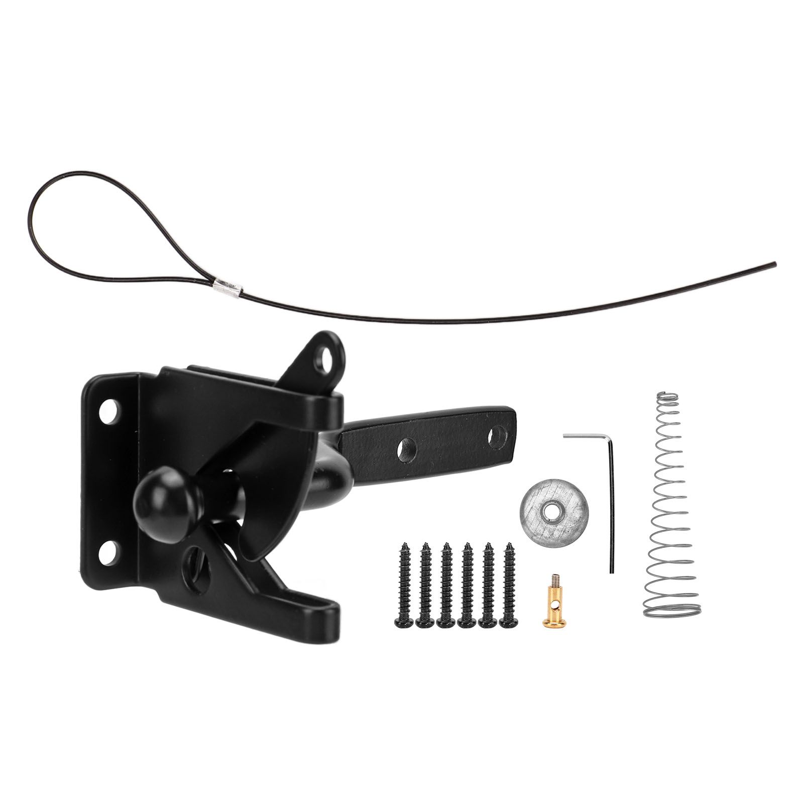 Fence Latch Carbon Steel with Spring Gate Latch Safety Latch for Indoor Window Doors Pet Fences - Image 3