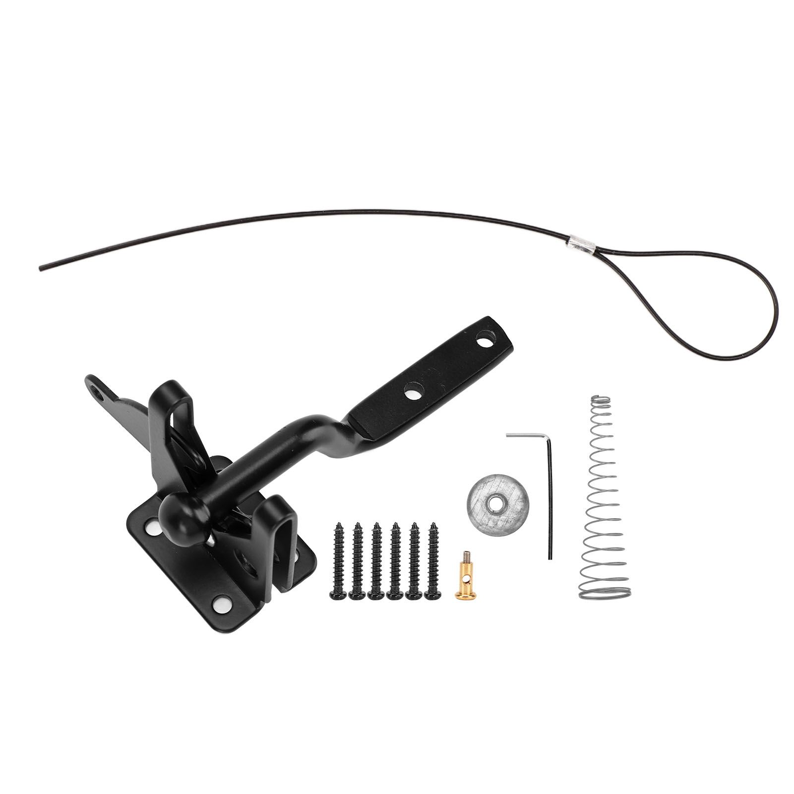 Fence Latch Carbon Steel with Spring Gate Latch Safety Latch for Indoor Window Doors Pet Fences - Image 8