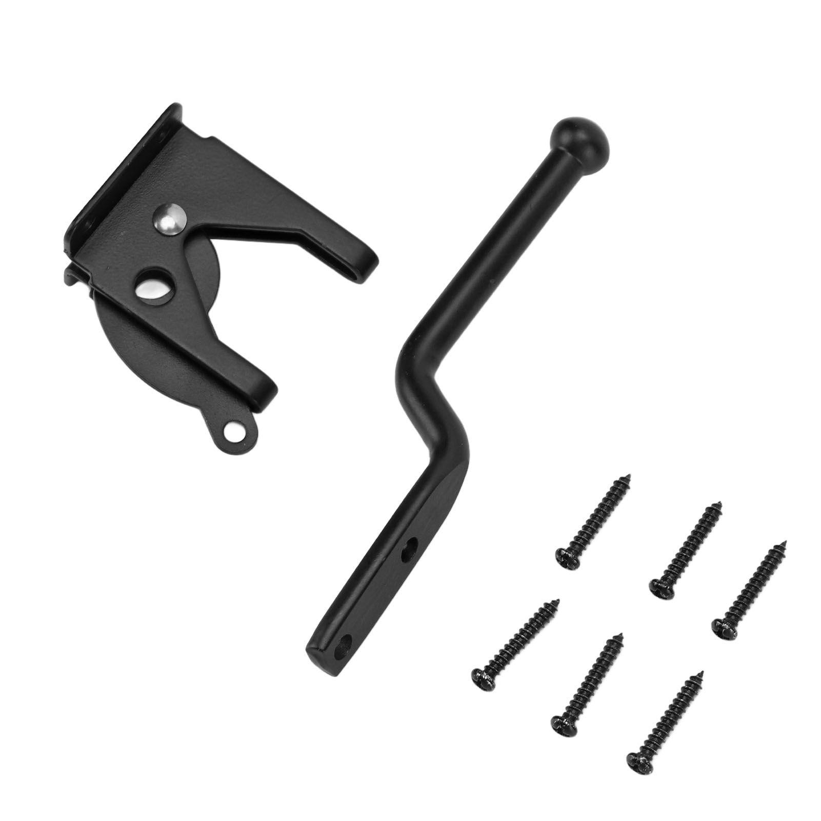 Black Door Locks Hasp Latch Carbon Steel Security Padlock Clasp for Sheds Closets Lockers - Image 2