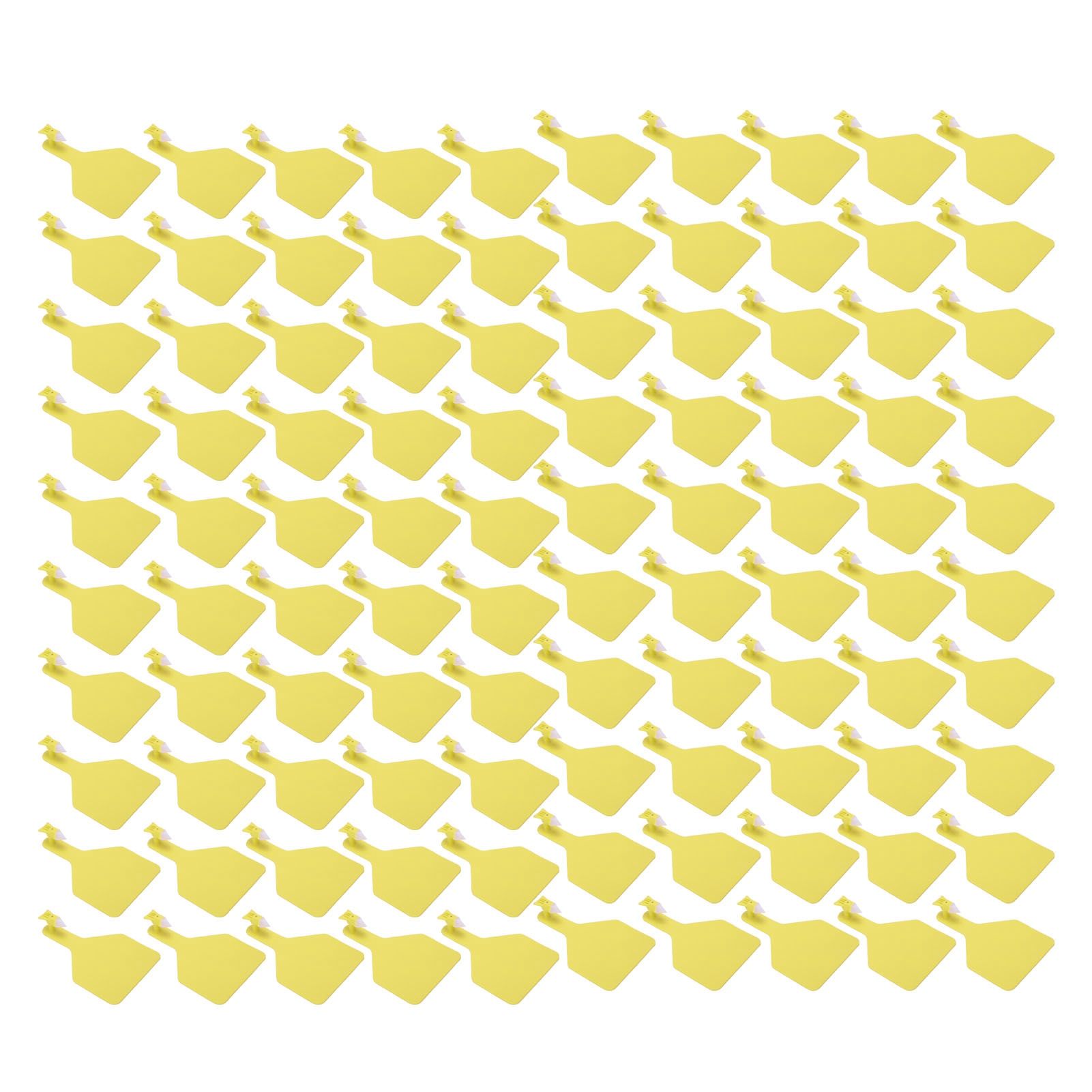 100pcs Blank Livestock Ear Tag Thickened TPU Reusable Animal Ear Label for Dairy Cattle Beef Cattle Yaks Horses Camels Yellow - Image 1