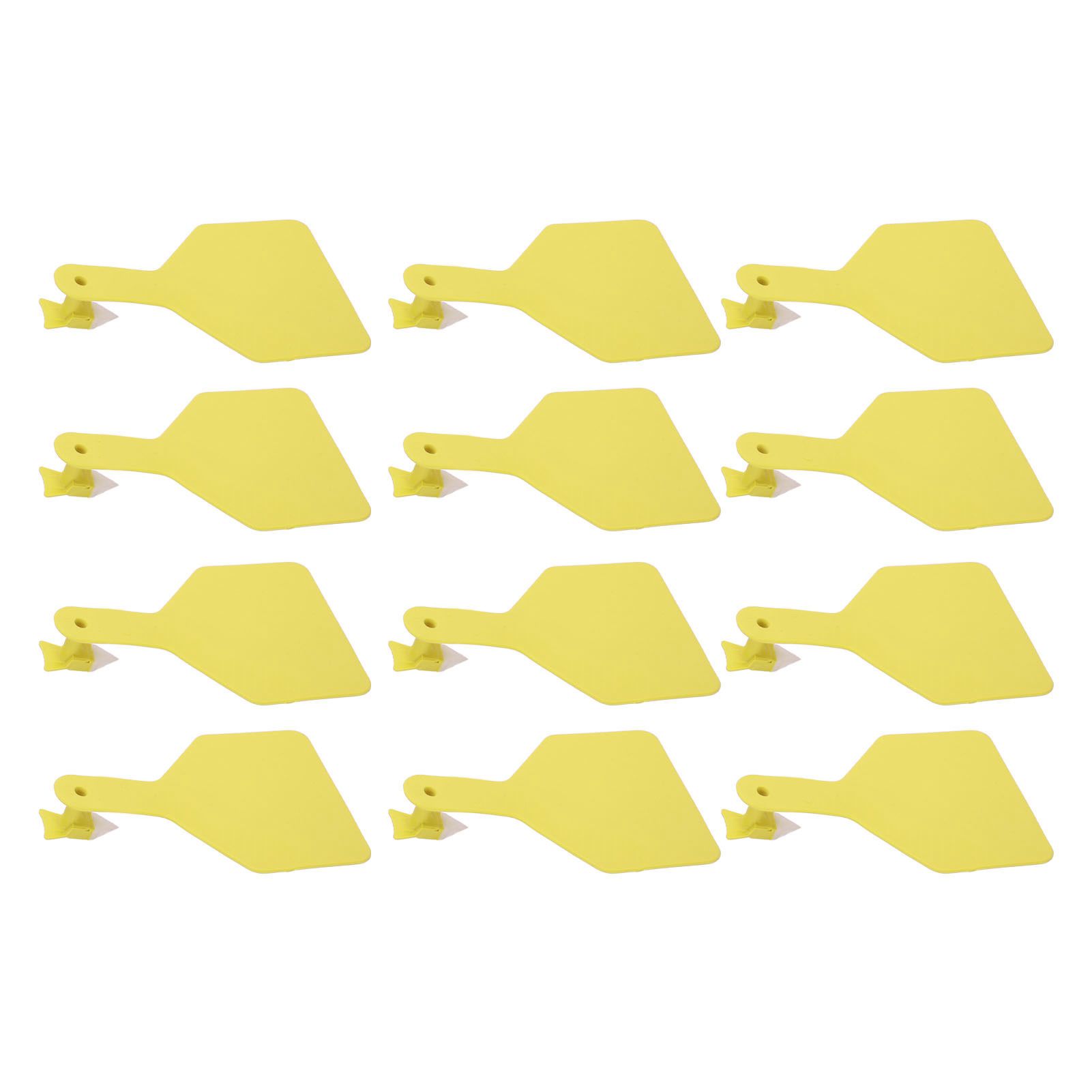 100pcs Blank Livestock Ear Tag Thickened TPU Reusable Animal Ear Label for Dairy Cattle Beef Cattle Yaks Horses Camels Yellow - Image 2