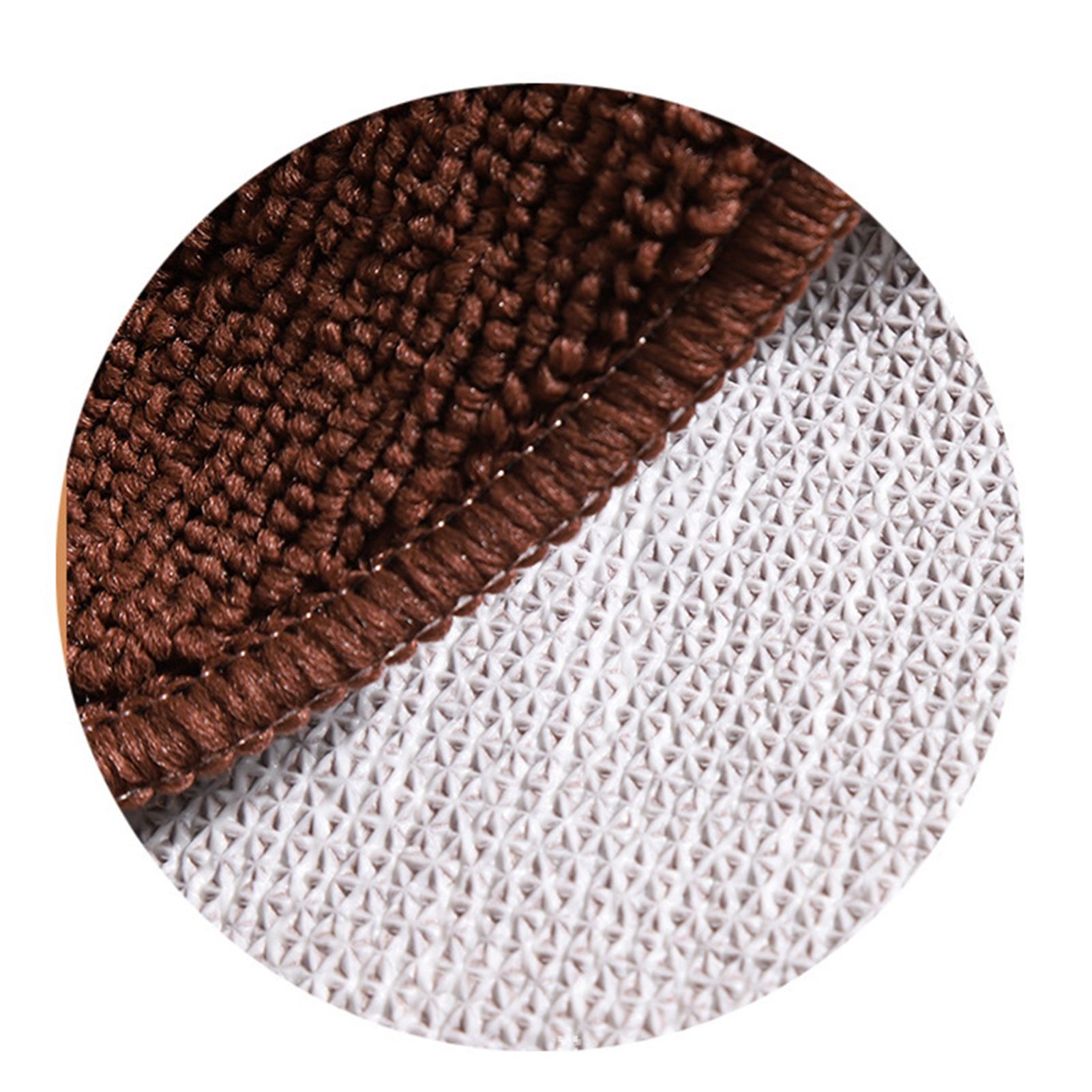 Half Circle Doormat Semicircle Floor Mat Dust Trap Polyester Fiber Strong Absorption Anti Slip for Outdoor Indoor Dark Coffee 48x78cm / 18.9x30.7in - Image 2
