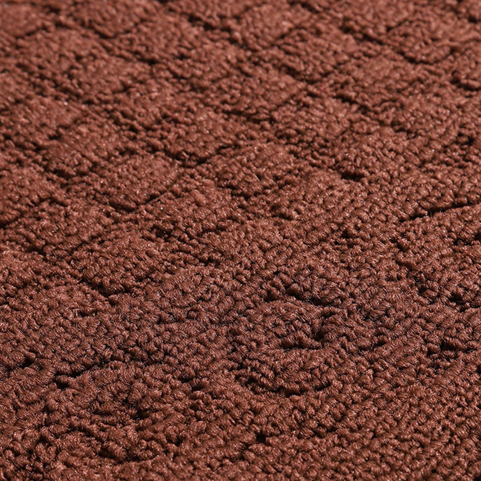 Half Circle Doormat Semicircle Floor Mat Dust Trap Polyester Fiber Strong Absorption Anti Slip for Outdoor Indoor Dark Coffee 48x78cm / 18.9x30.7in - Image 4