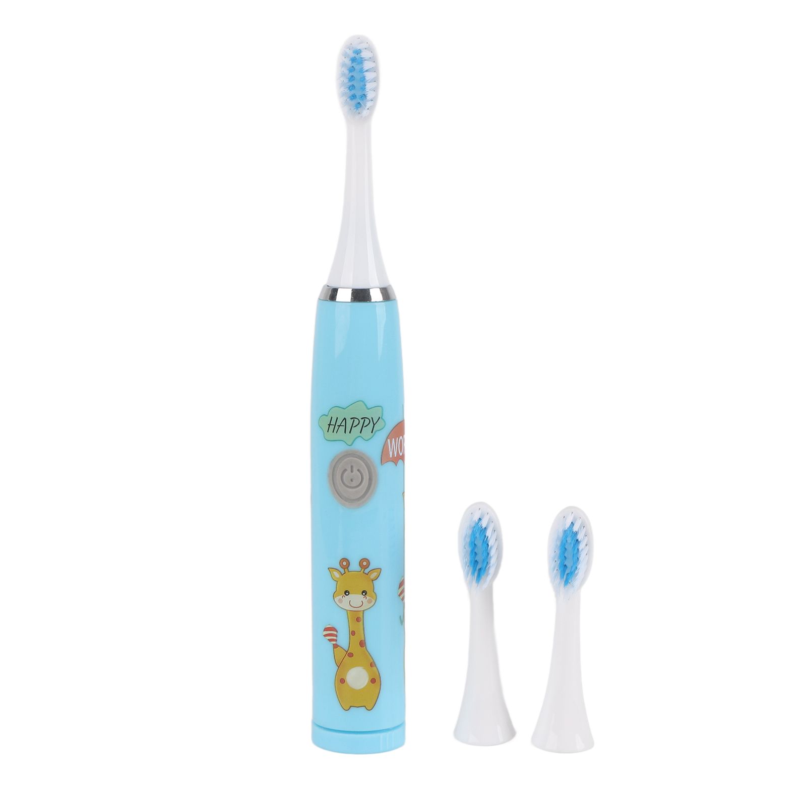 Children Electric Toothbrush Cartoon Fully Automatic Sonic Toothbrush with 3 Brush Heads for Kids Children Deer Blue - Image 1