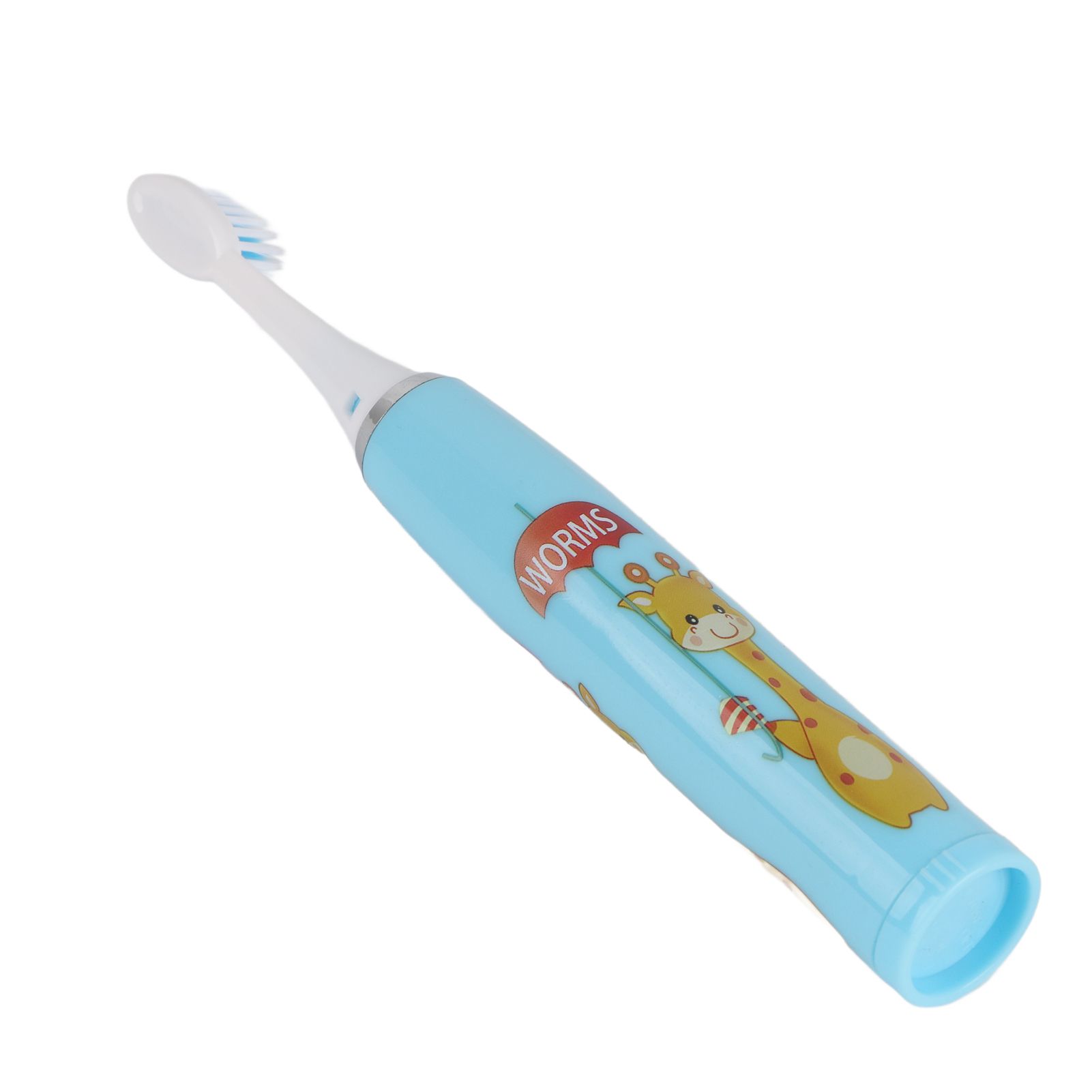 Children Electric Toothbrush Cartoon Fully Automatic Sonic Toothbrush with 3 Brush Heads for Kids Children Deer Blue - Image 5