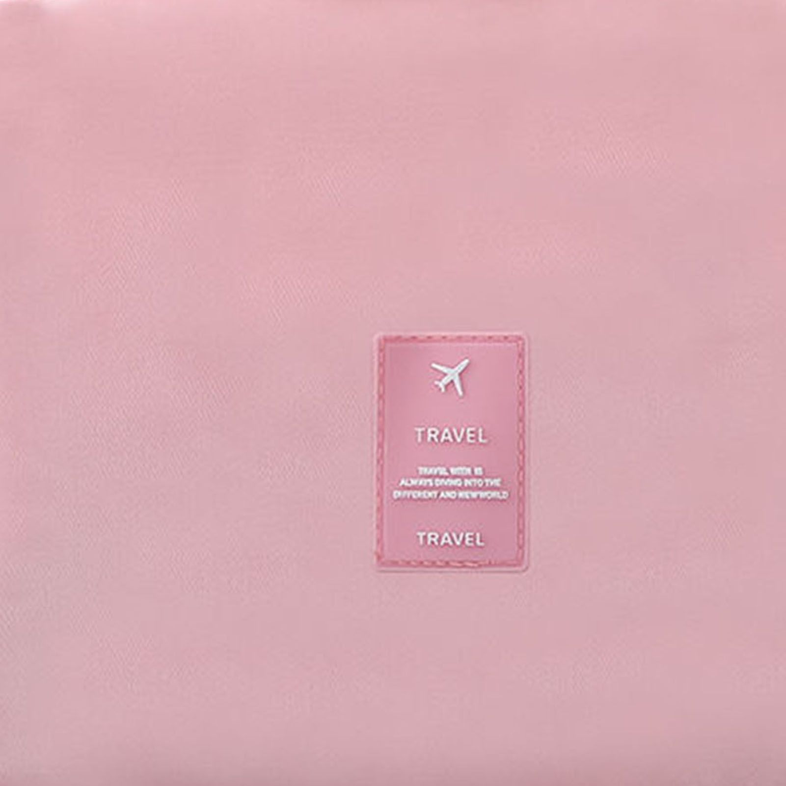 Cosmetic Bag Small Portable Makeup Bag Zippered High Capacity Toiletry Bag Travel Washing Bag Makeup Pouch Fashion Korean Style Storage Bag Pink - Image 3