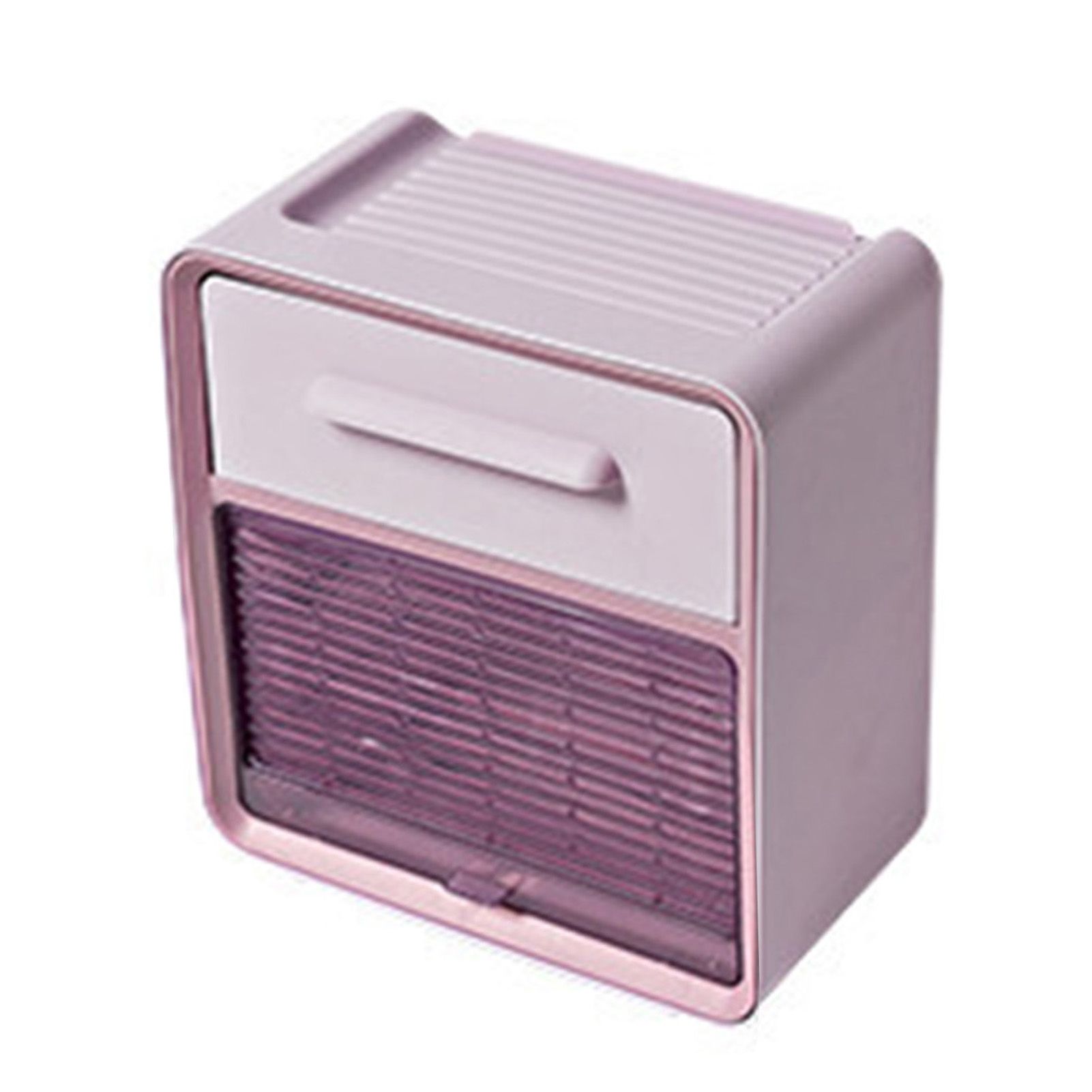 Toilet Paper Roll Box Waterproof Wall Mount Toilet Tissue Holder No Punch Bathroom Tissue Roll Box Double Layer Purple - Image 1