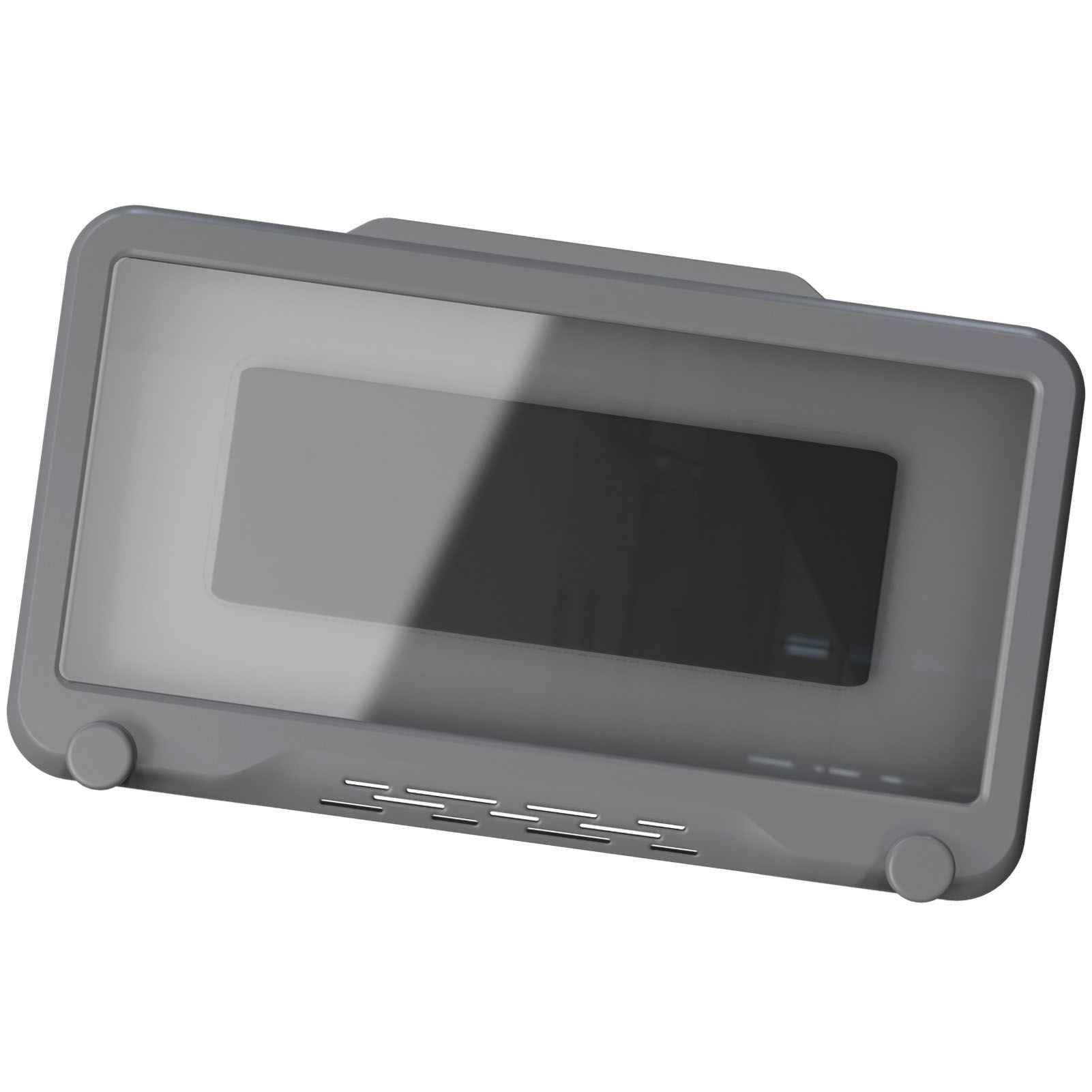 Waterproof Cell Phone Case Shower Phone Holder Wall Hanging Free Punch 360 Degree Rotation Touch Screen For Bathroom Kitchen Grey - Image 2