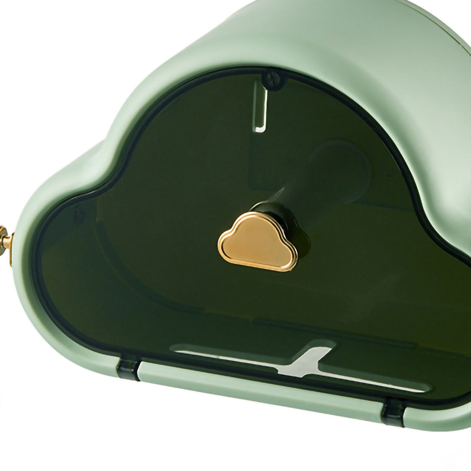Tissue Holder Wall Mounted Side Hooks Waterproof Simple Fashionable Tissue Box for Bathroom Avocado Green - Image 2