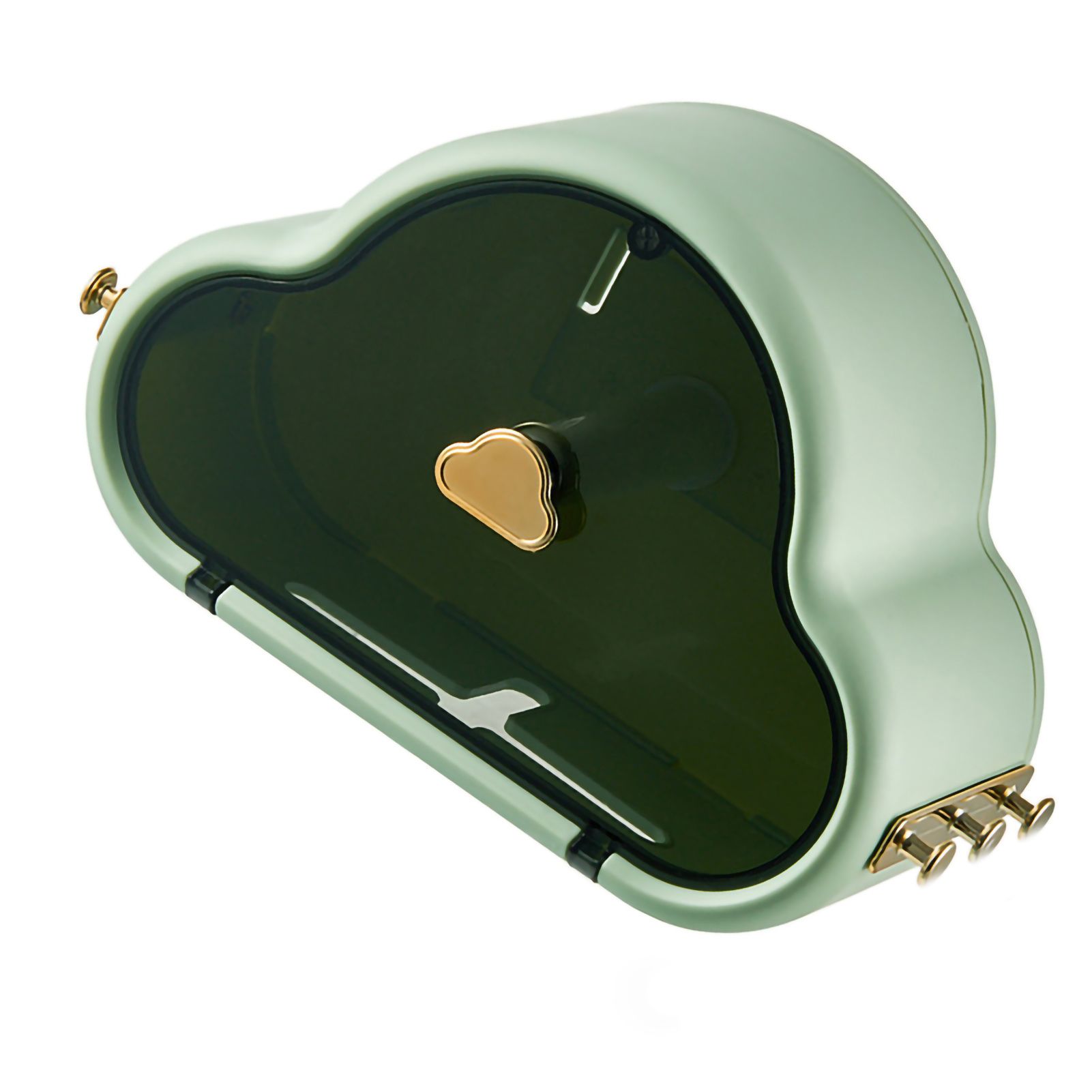 Tissue Holder Wall Mounted Side Hooks Waterproof Simple Fashionable Tissue Box for Bathroom Avocado Green - Image 3