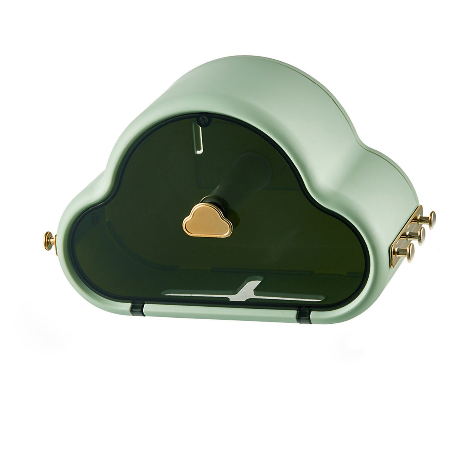 Tissue Holder Wall Mounted Side Hooks Waterproof Simple Fashionable Tissue Box for Bathroom Avocado Green - Image 4