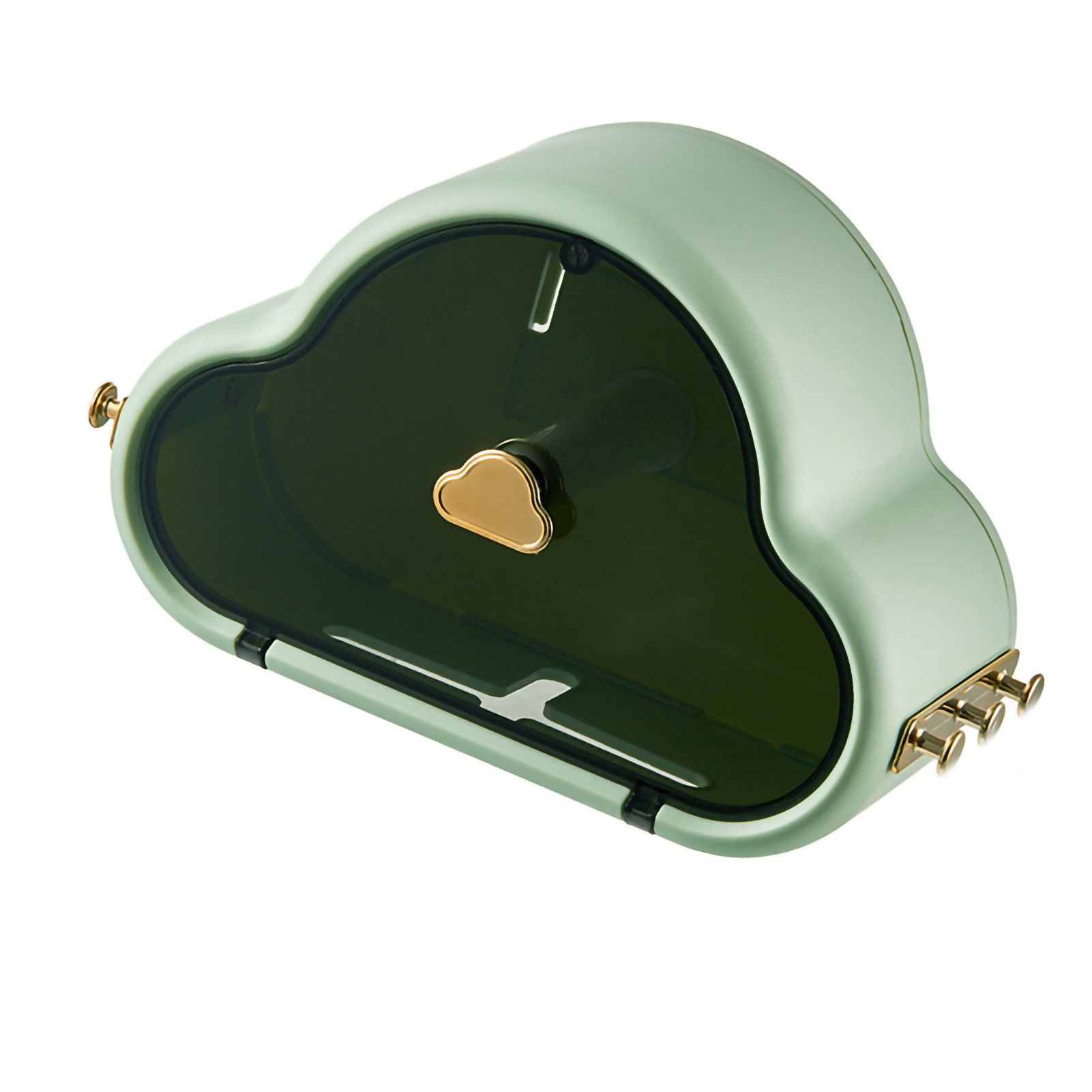 Tissue Holder Wall Mounted Side Hooks Waterproof Simple Fashionable Tissue Box for Bathroom Avocado Green - Image 5