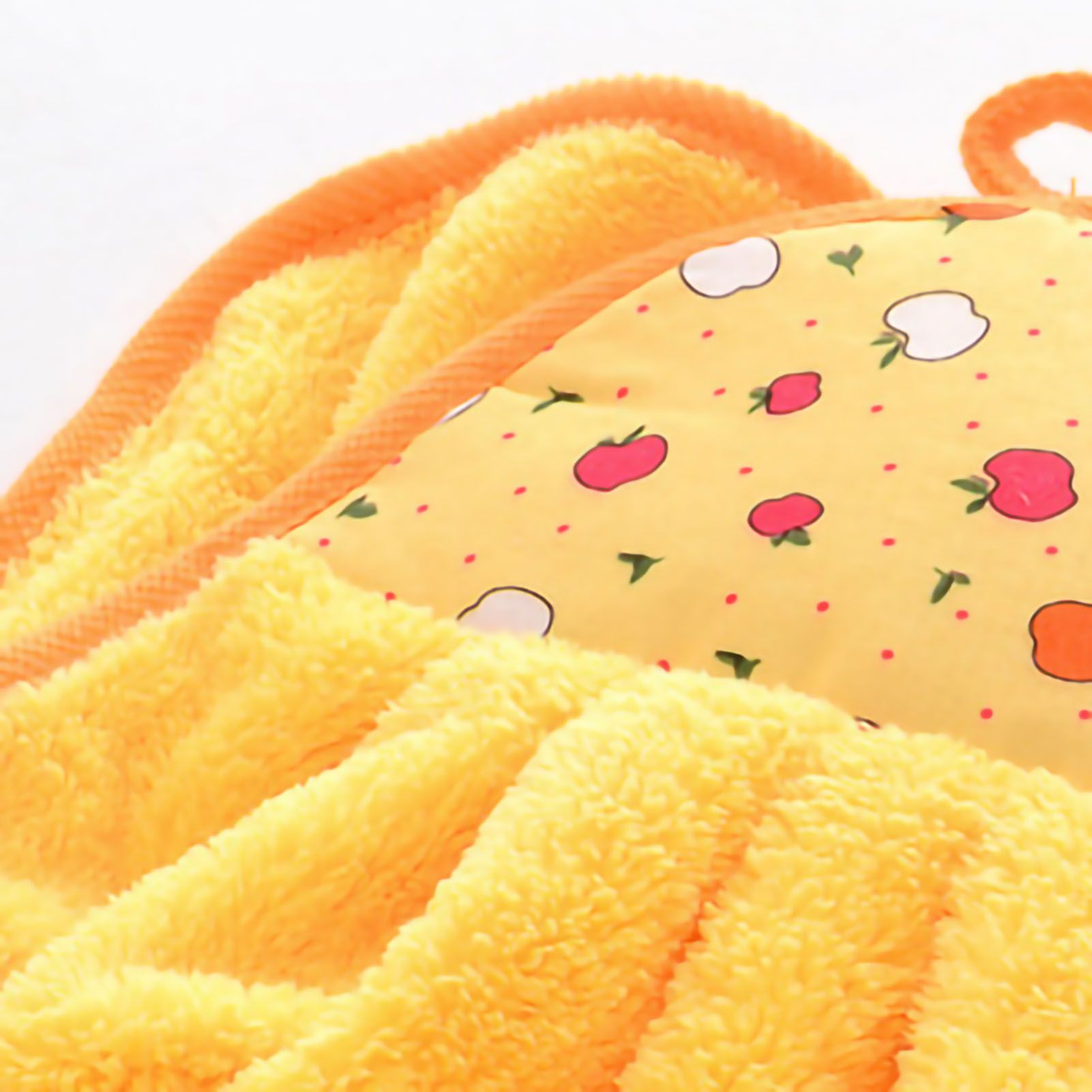 Towel Cleaning Cloth Microfibre Hanging Dish Hand Wiping for Kitchen Bathroom Toilet Yellow - Image 2