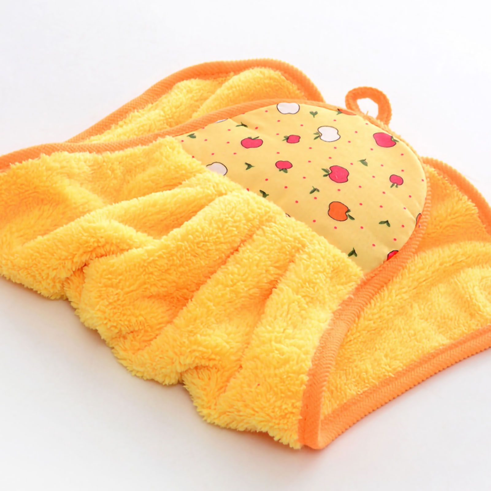 Towel Cleaning Cloth Microfibre Hanging Dish Hand Wiping for Kitchen Bathroom Toilet Yellow - Image 4