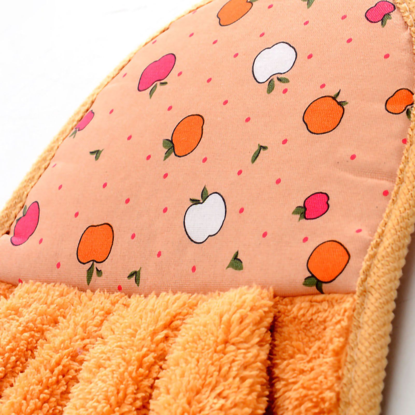 Towel Cleaning Cloth Microfibre Hanging Dish Hand Wiping for Kitchen Bathroom Toilet Orange - Image 3