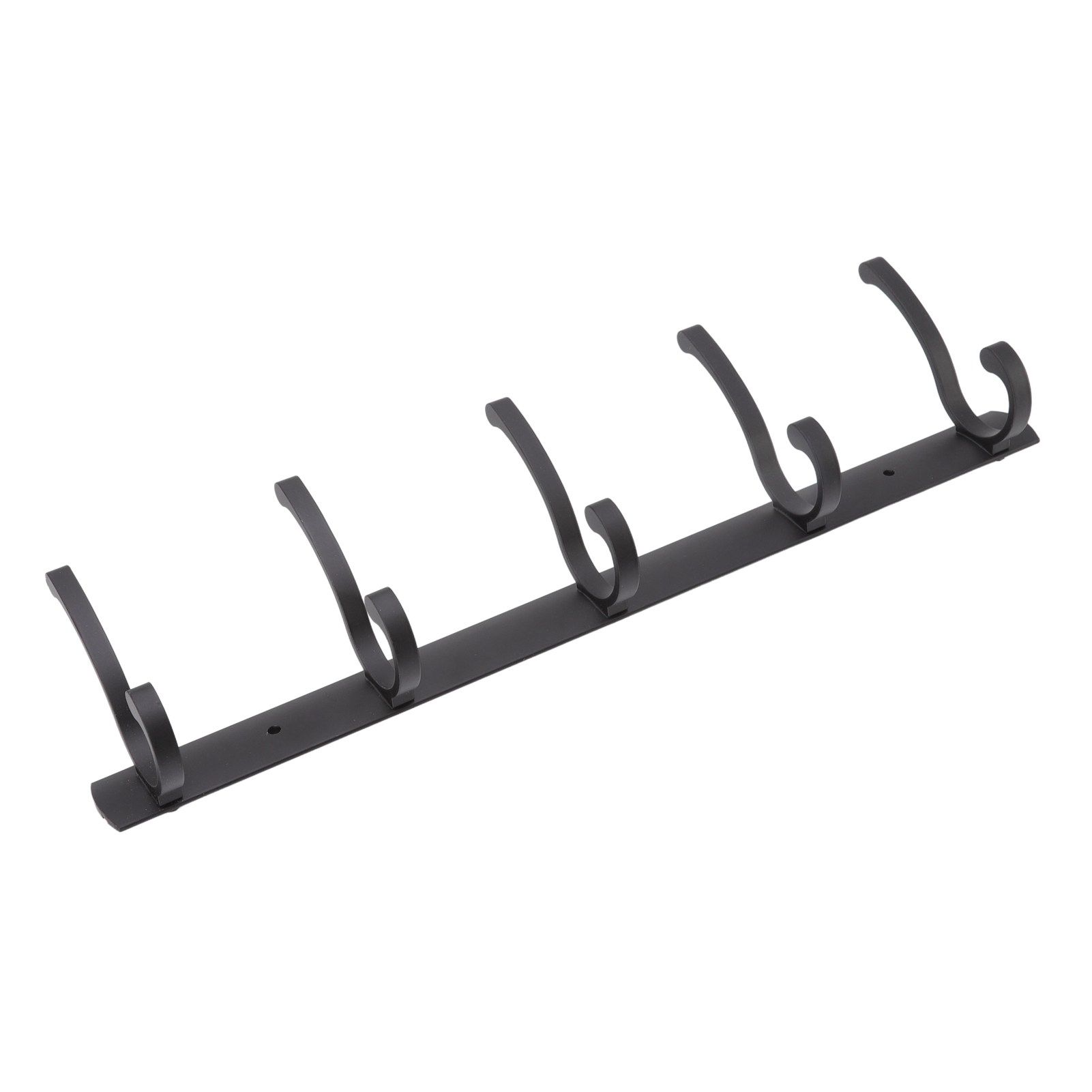 Door Hanging Hooks Modern Minimalist Black 5 Hooks Wall Mounted Thickened Aluminum Bathroom Door Row Hooks Coat Hooks - Image 4