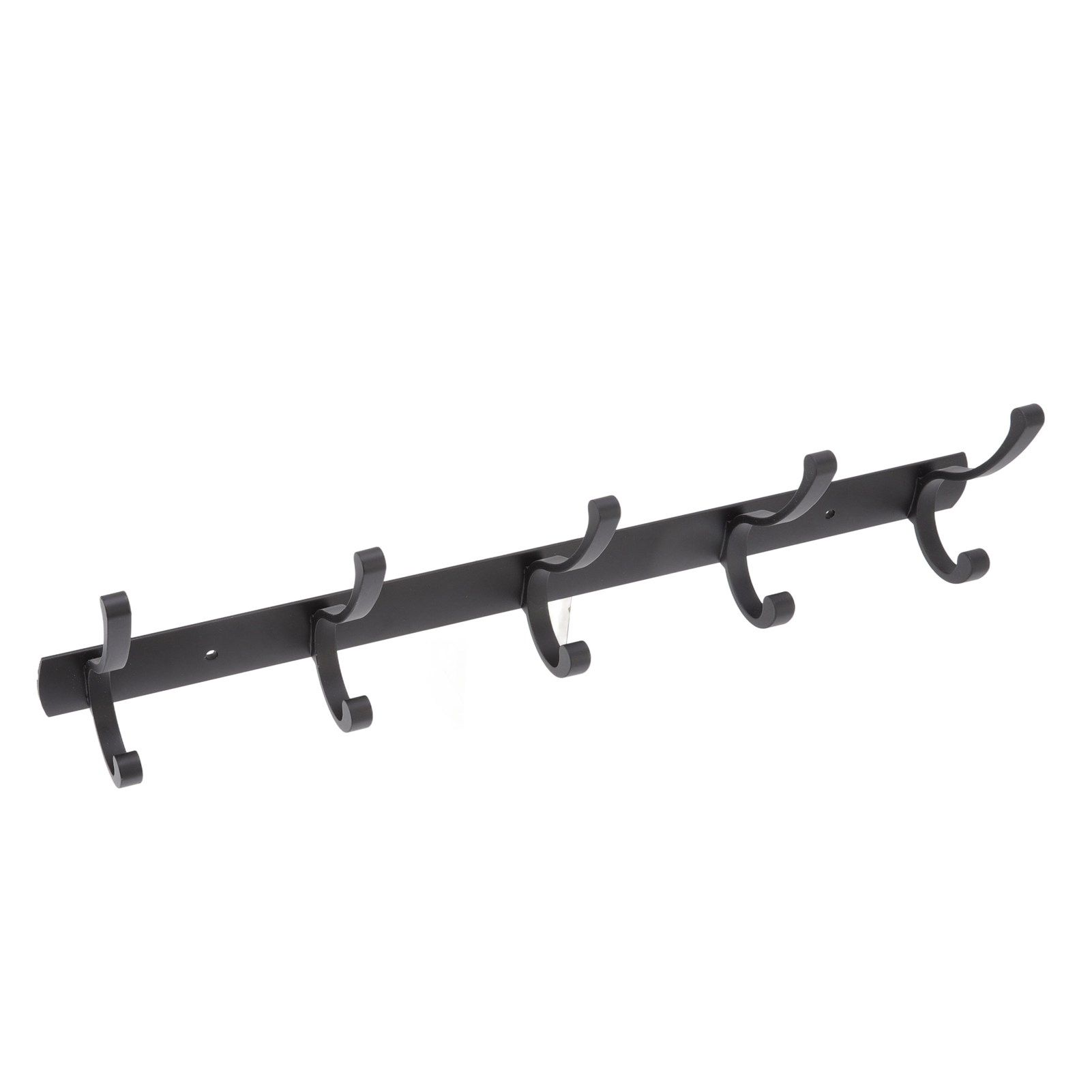 Door Hanging Hooks Modern Minimalist Black 5 Hooks Wall Mounted Thickened Aluminum Bathroom Door Row Hooks Coat Hooks - Image 5