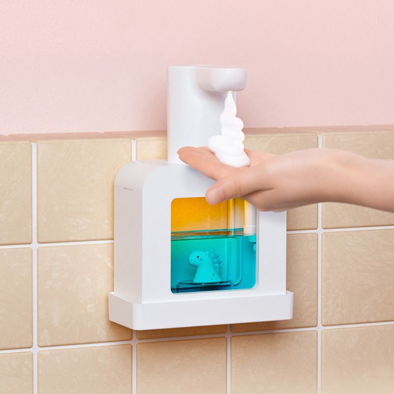 Touchless Automatic Sensor Soap Dispenser Cartoon Pet Waterproof Smart Foam Soap Dispenser White - Image 2