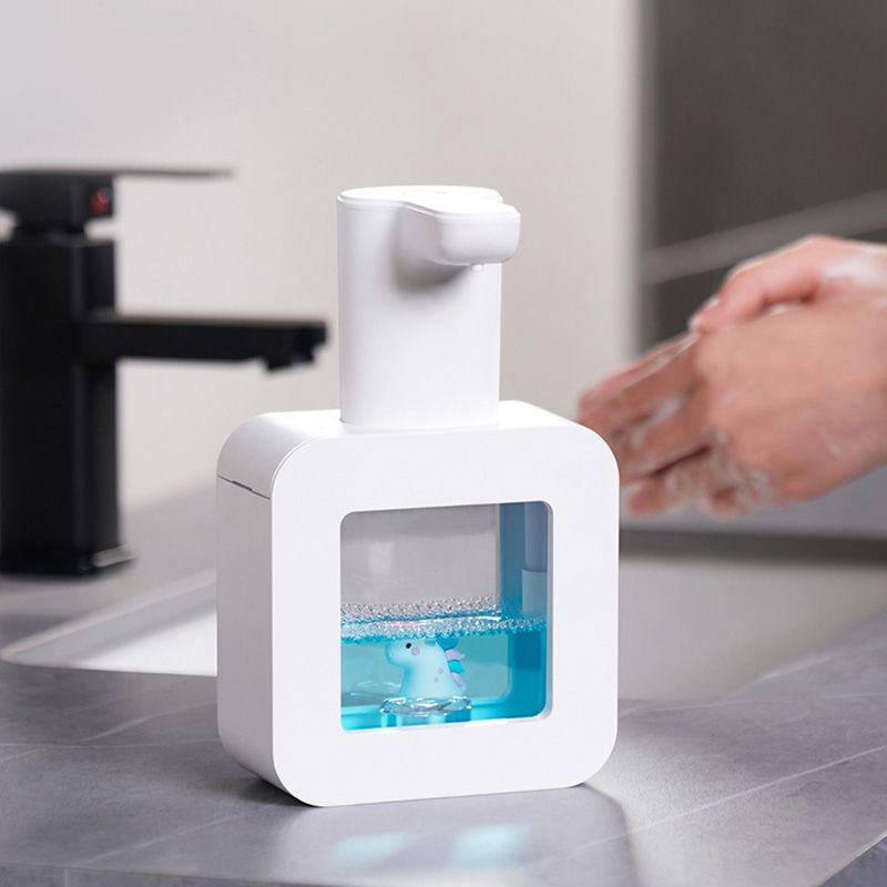 Touchless Automatic Sensor Soap Dispenser Cartoon Pet Waterproof Smart Foam Soap Dispenser White - Image 3