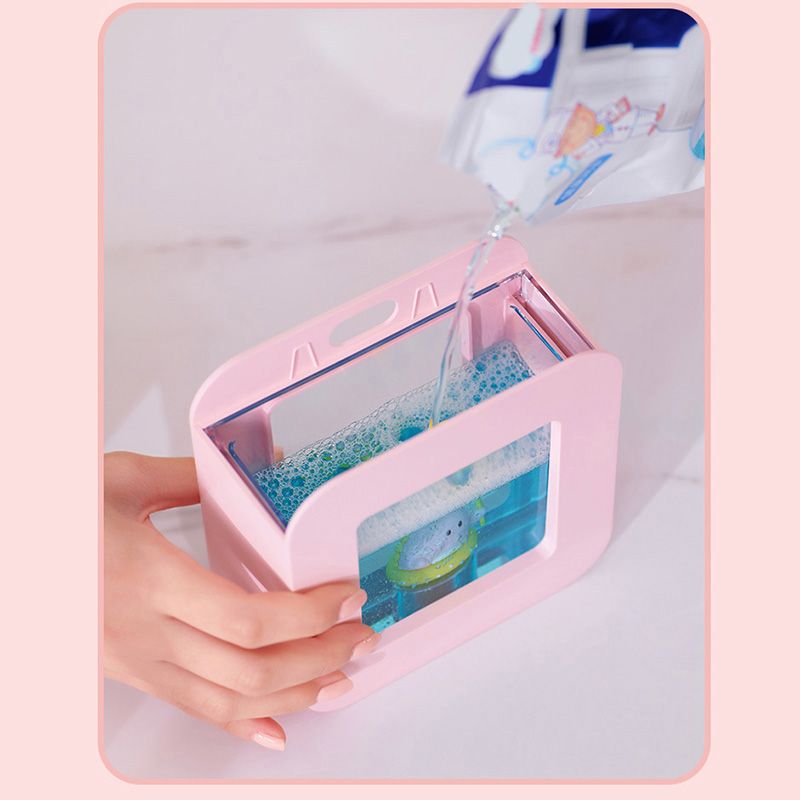Touchless Automatic Sensor Soap Dispenser Cartoon Pet Waterproof Smart Foam Soap Dispenser Pink Little Dinosaur - Image 6