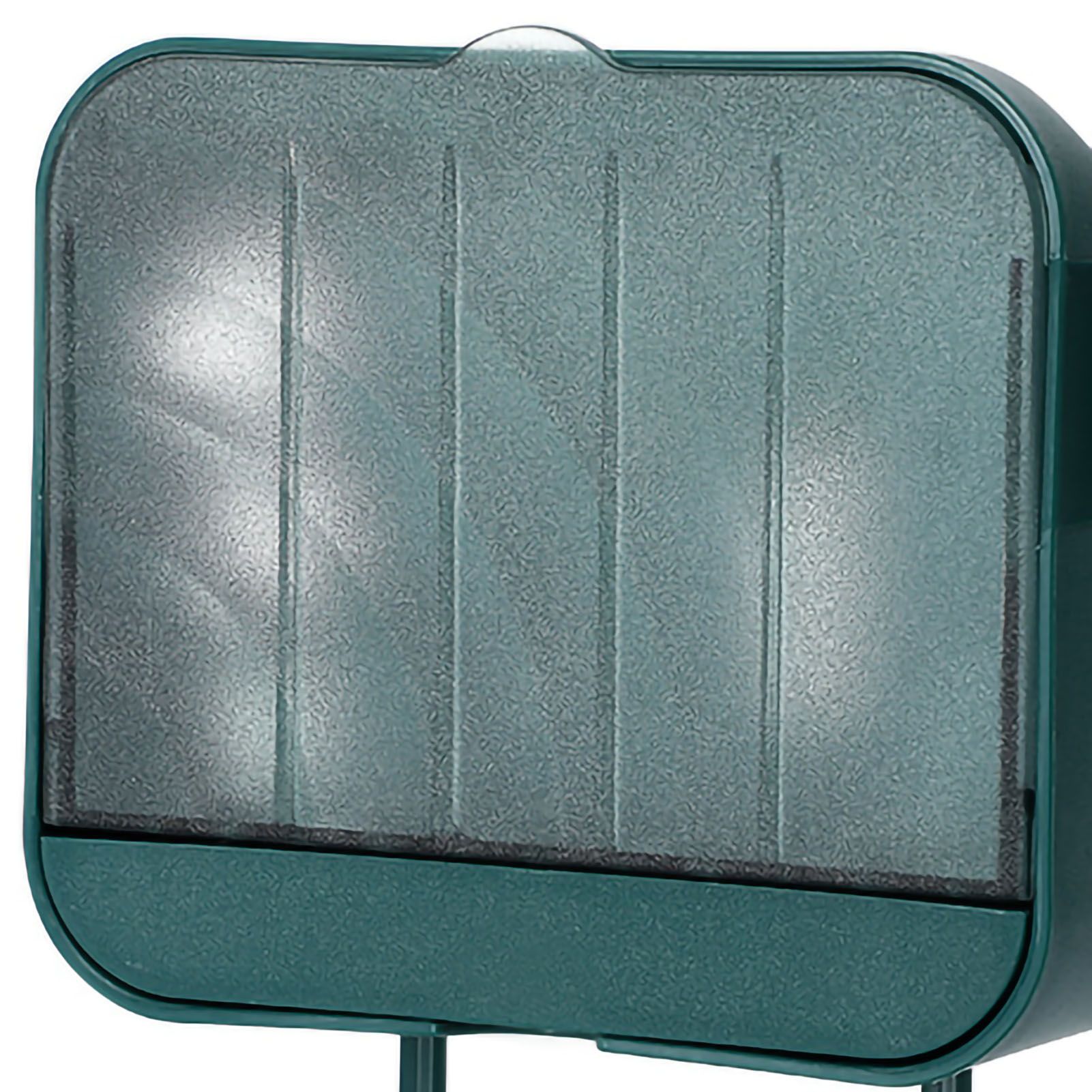 Soap Holder Punch Free Wall Mounted Durable PP Double Layer Double Hook Design Soap Storage Box for Bathroom Green - Image 5