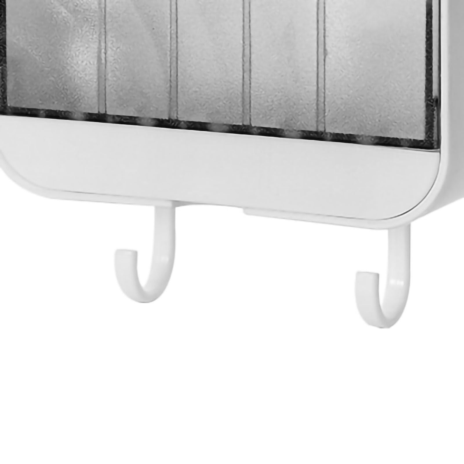 Soap Holder Punch Free Wall Mounted Durable PP Double Layer Double Hook Design Soap Storage Box for Bathroom White - Image 5