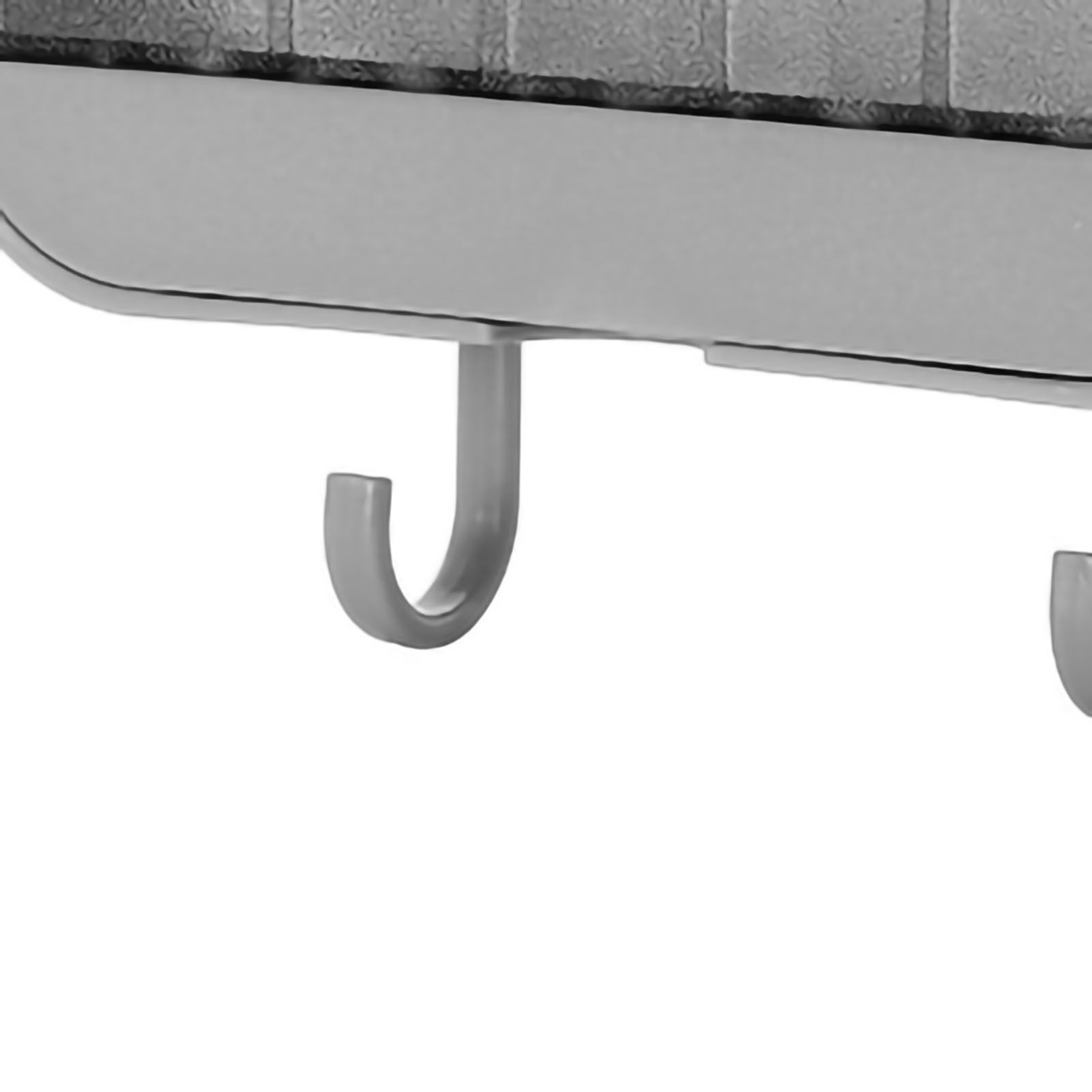 Soap Holder Punch Free Wall Mounted Durable PP Double Layer Double Hook Design Soap Storage Box for Bathroom Grey - Image 5