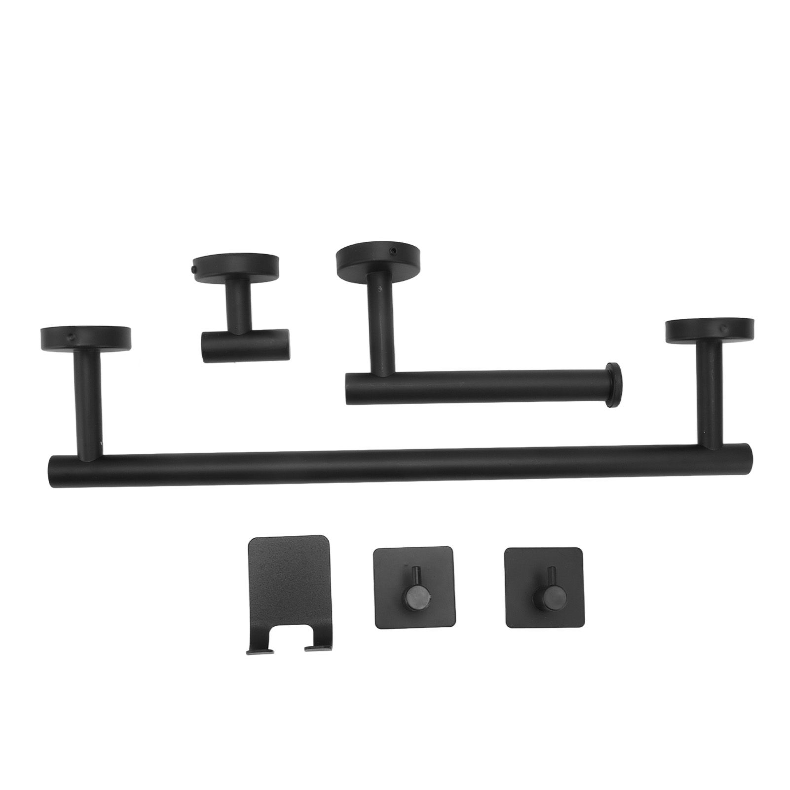 Stainless Steel Towel Bar Matte Black Rust Proof Waterproof Bathroom Towel Bar Rack for Kitchen Laundry - Image 1