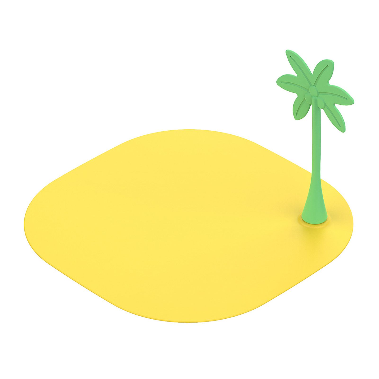 Floor Drain Cover Deodorant Insect Prevention Yellow Floor Drain Cover for Bathroom Kitchen Sink Coconut Palm - Image 1