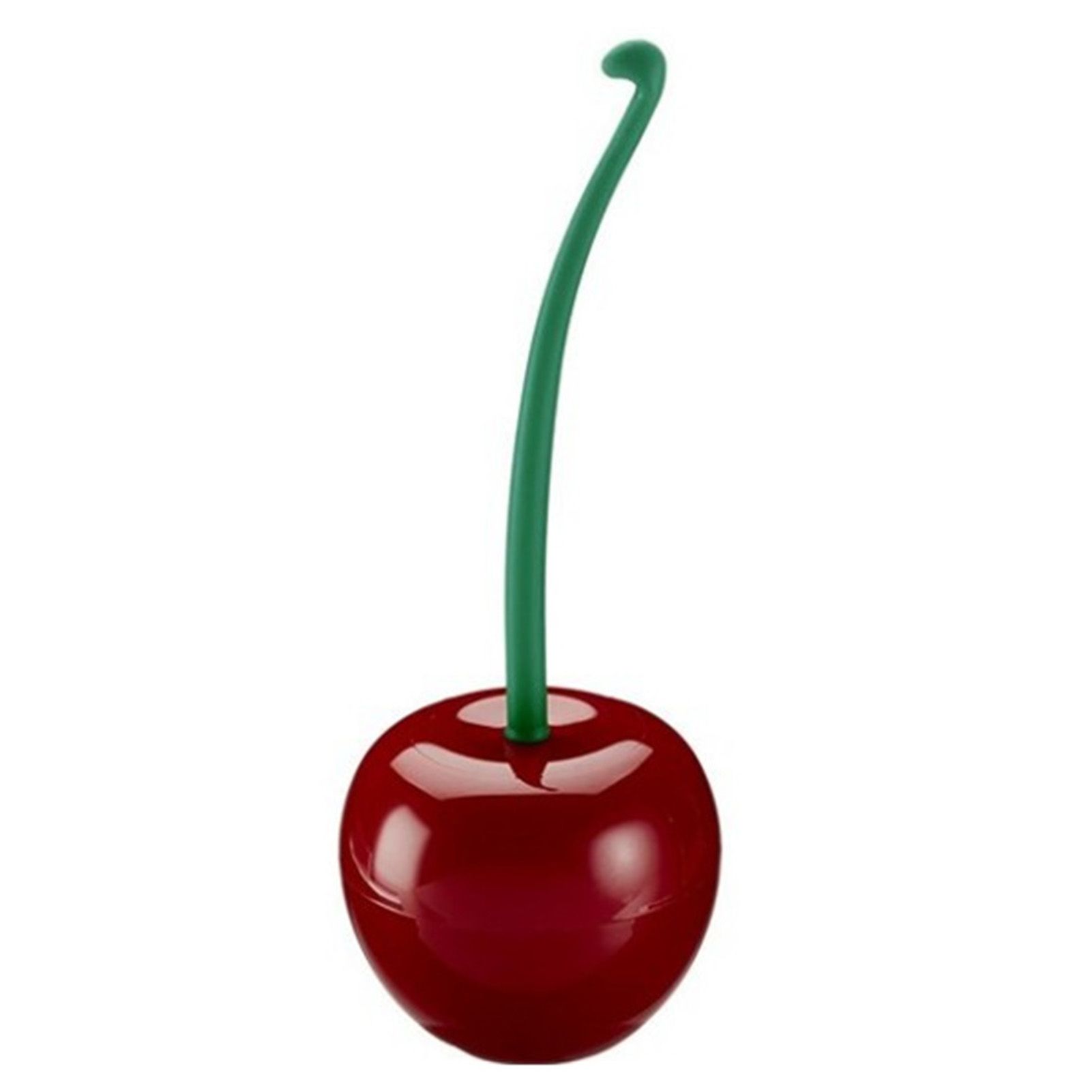 Toilet Brush Set Cherry Style Wine Red Durable PP Long Handle Dense Brush Toilet Cleaner Brush Wine Red Red Brush Head - Image 1