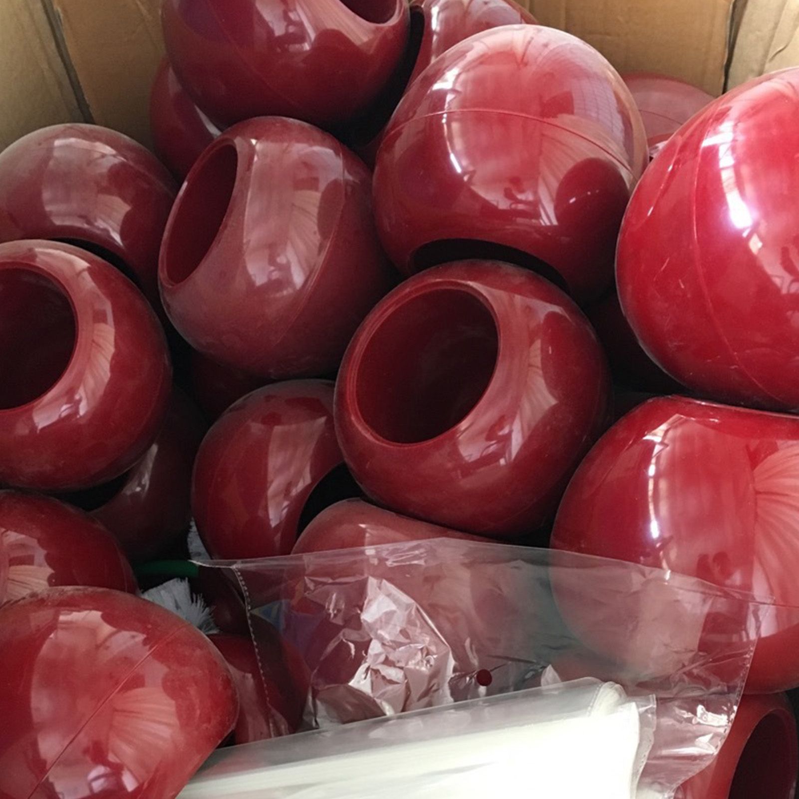Toilet Brush Set Cherry Style Wine Red Durable PP Long Handle Dense Brush Toilet Cleaner Brush Wine Red Red Brush Head - Image 5