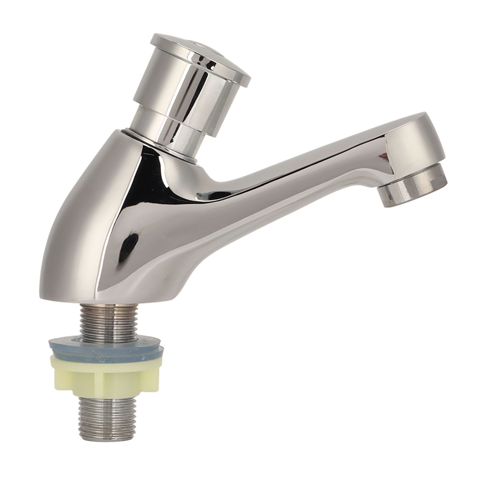 Time Delay Silver Faucet Single Tube Cold Water Basin Taps G1/2 Thread for Home Kitchen Bathroom Hotel - Image 7