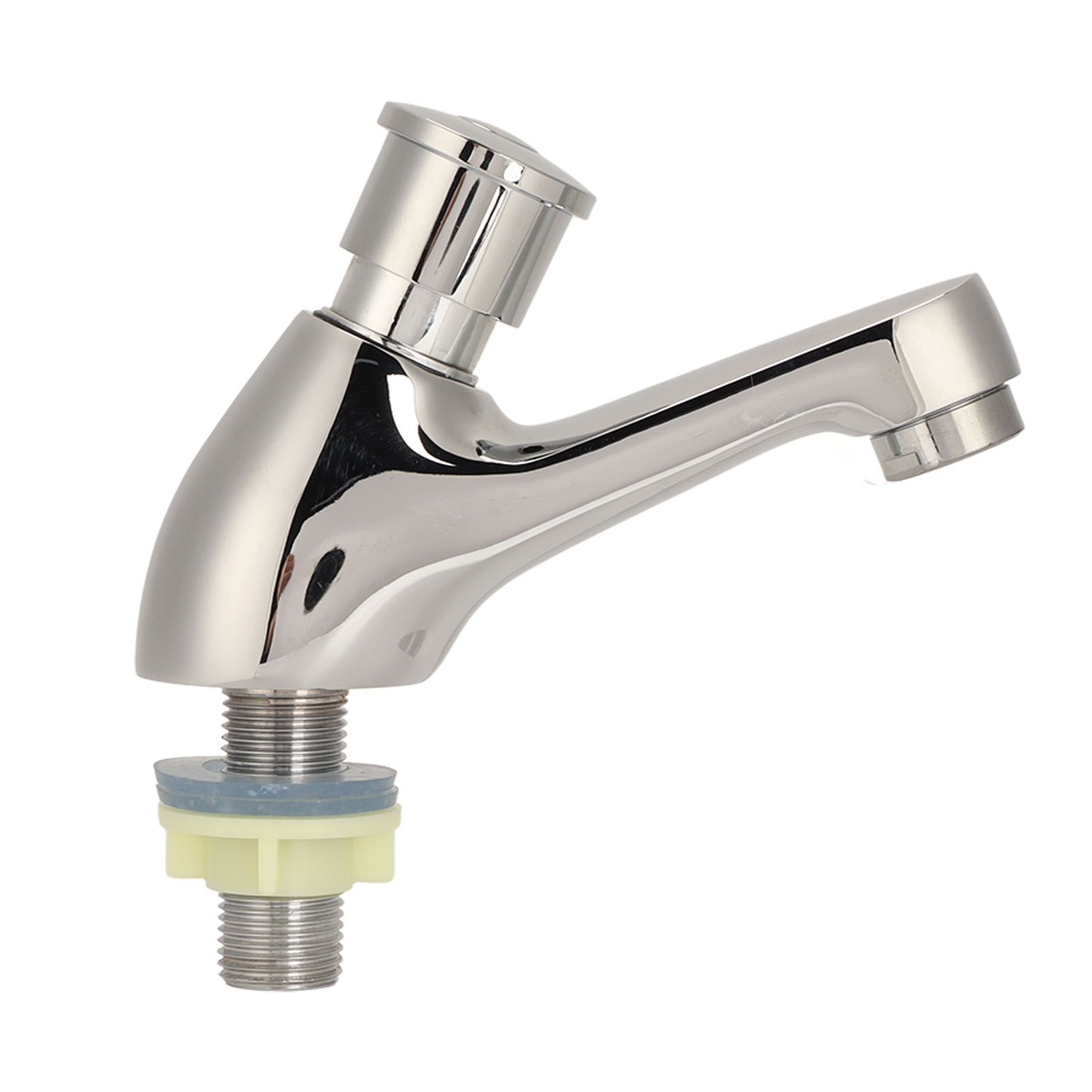 Time Delay Silver Faucet Single Tube Cold Water Basin Taps G1/2 Thread for Home Kitchen Bathroom Hotel - Image 8
