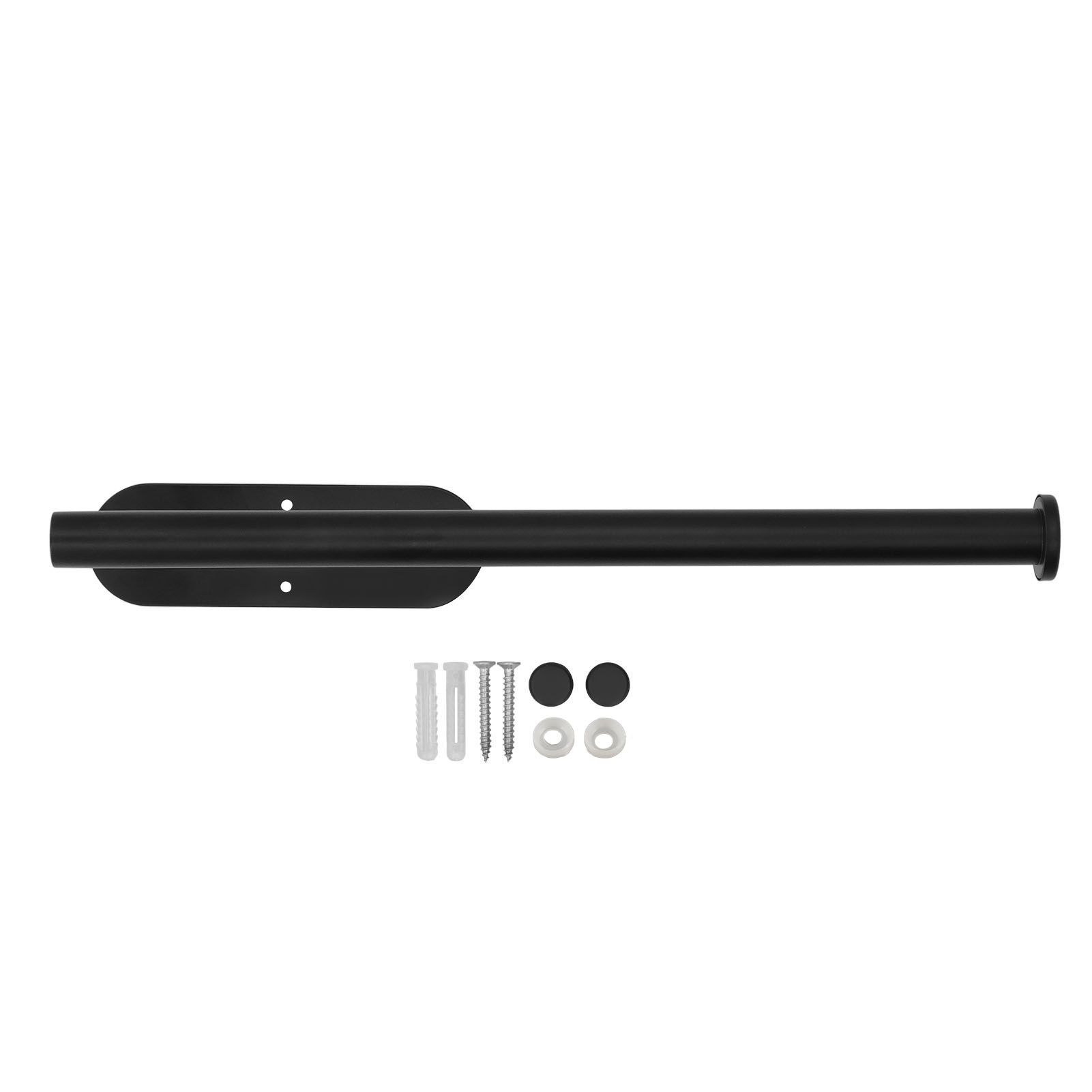 Roll Paper Towel Holders Stainless Steel Under Cabinet Paper Towel Hanging Rack Balck Paper Holder for Bathroom Kitchen - Image 1