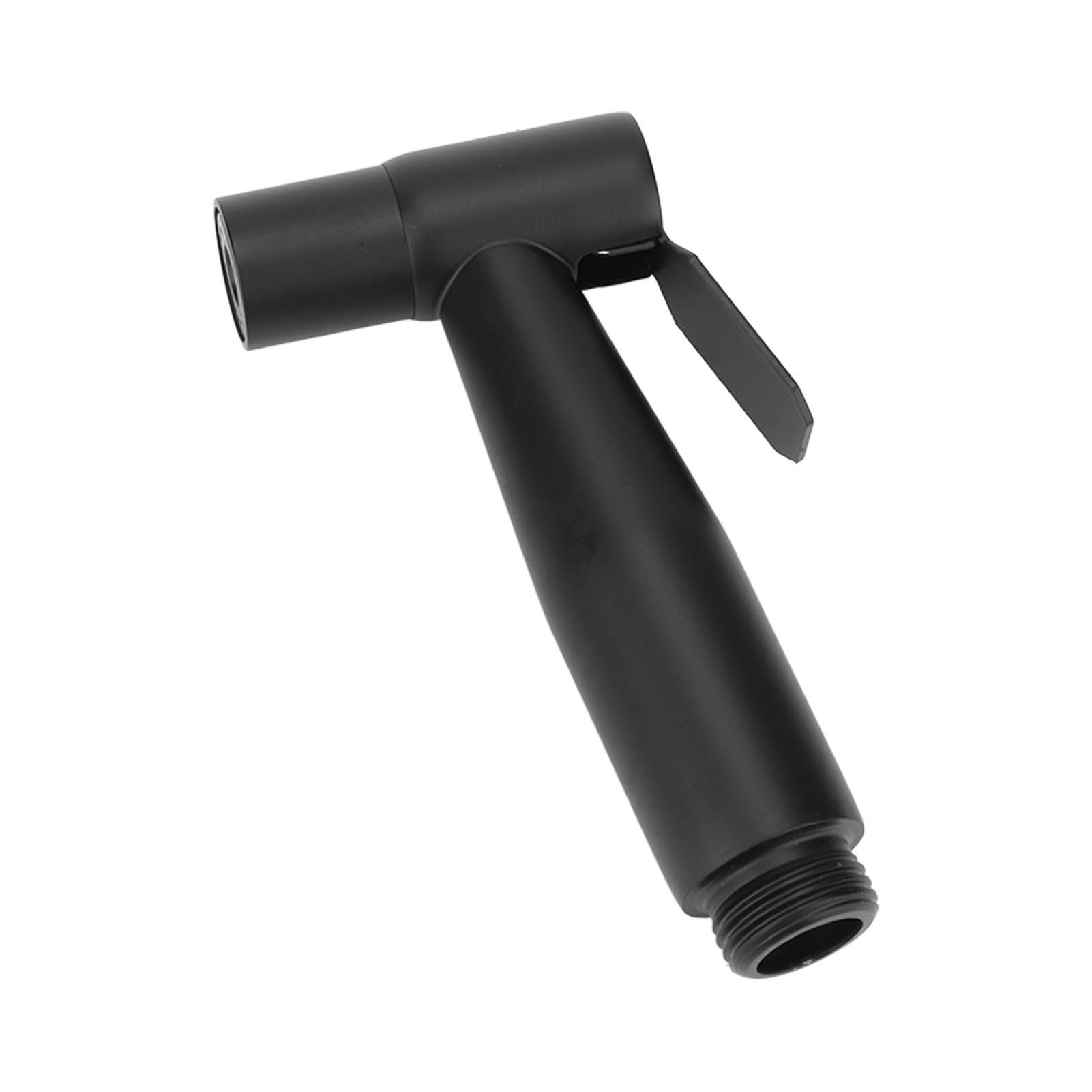 Black 304 Stainless Steel Handheld Pressurized Sprayer with 1.2m Hose and Wall Hook for Toilet Bidet G1/2 Male and Female Thread - Image 3