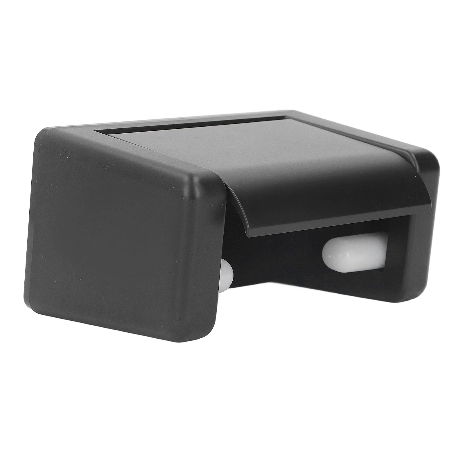 Toilet Roll Paper Holder Plastic Black Wall Mounted Self Adhesive No Punching Container for Bathroom Kitchen - Image 2