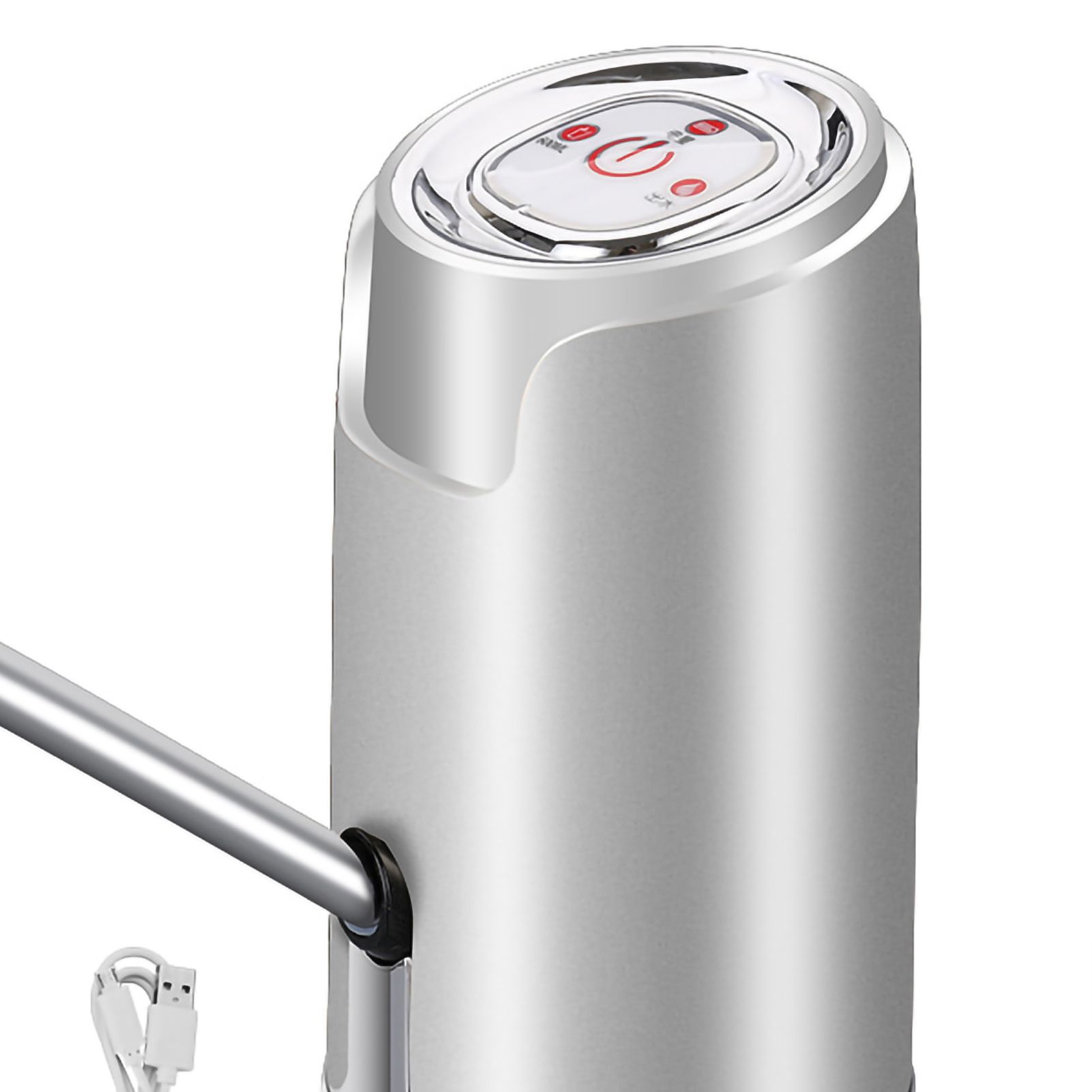 Water Dispenser ABS Electric USB Intelligent Quantitative Spray Lacquer Drink Pump for Outdoor Silvery - Image 3