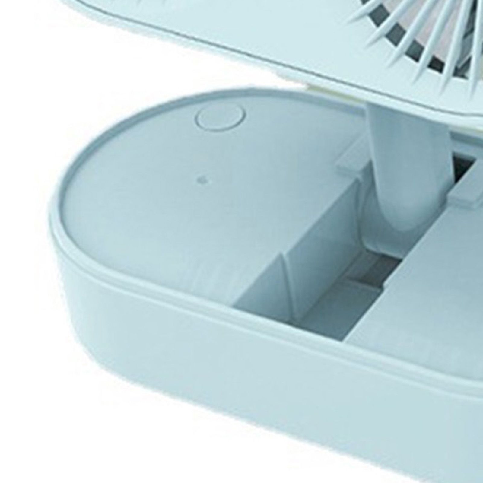 Desktop Double Blade Small Fan USB Mini Folding Desktop 2 Head Fan for Student Office Folding Dual Motor Blue - Image 3