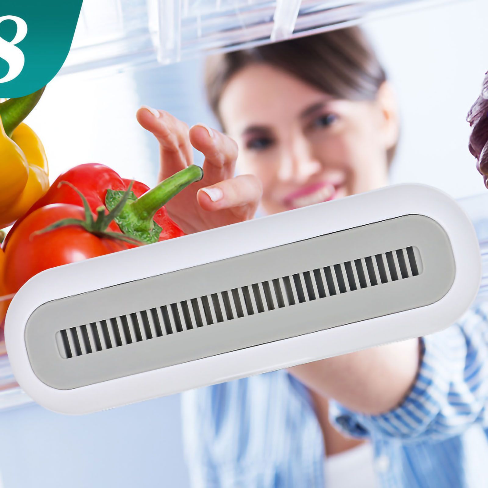 Ozone Purifier Fruit Vegetable Deodorization Ordor Removal Freshness Retain for Refrigerator Bathroom Shoe Cabinet White - Image 2