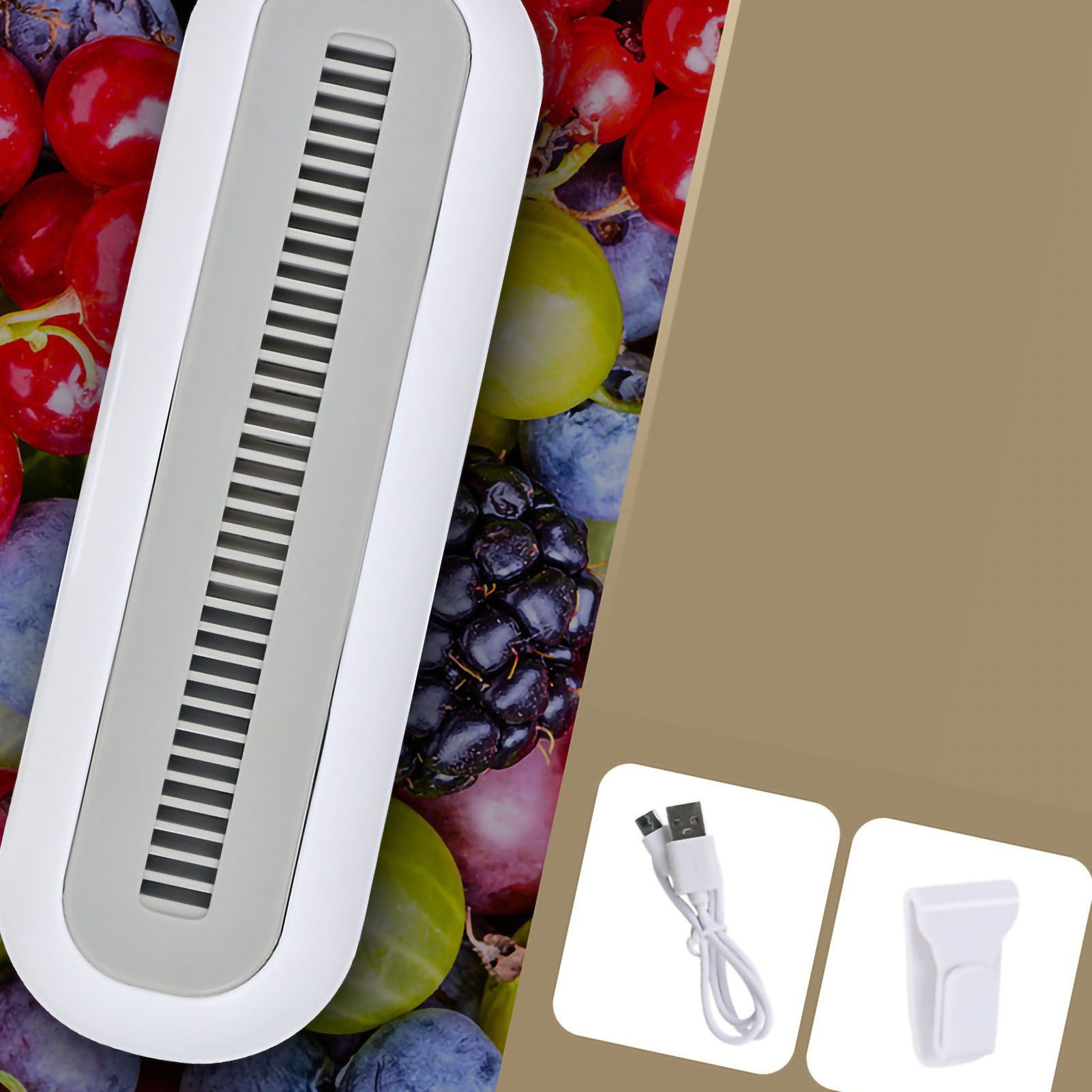 Ozone Purifier Fruit Vegetable Deodorization Ordor Removal Freshness Retain for Refrigerator Bathroom Shoe Cabinet White - Image 5